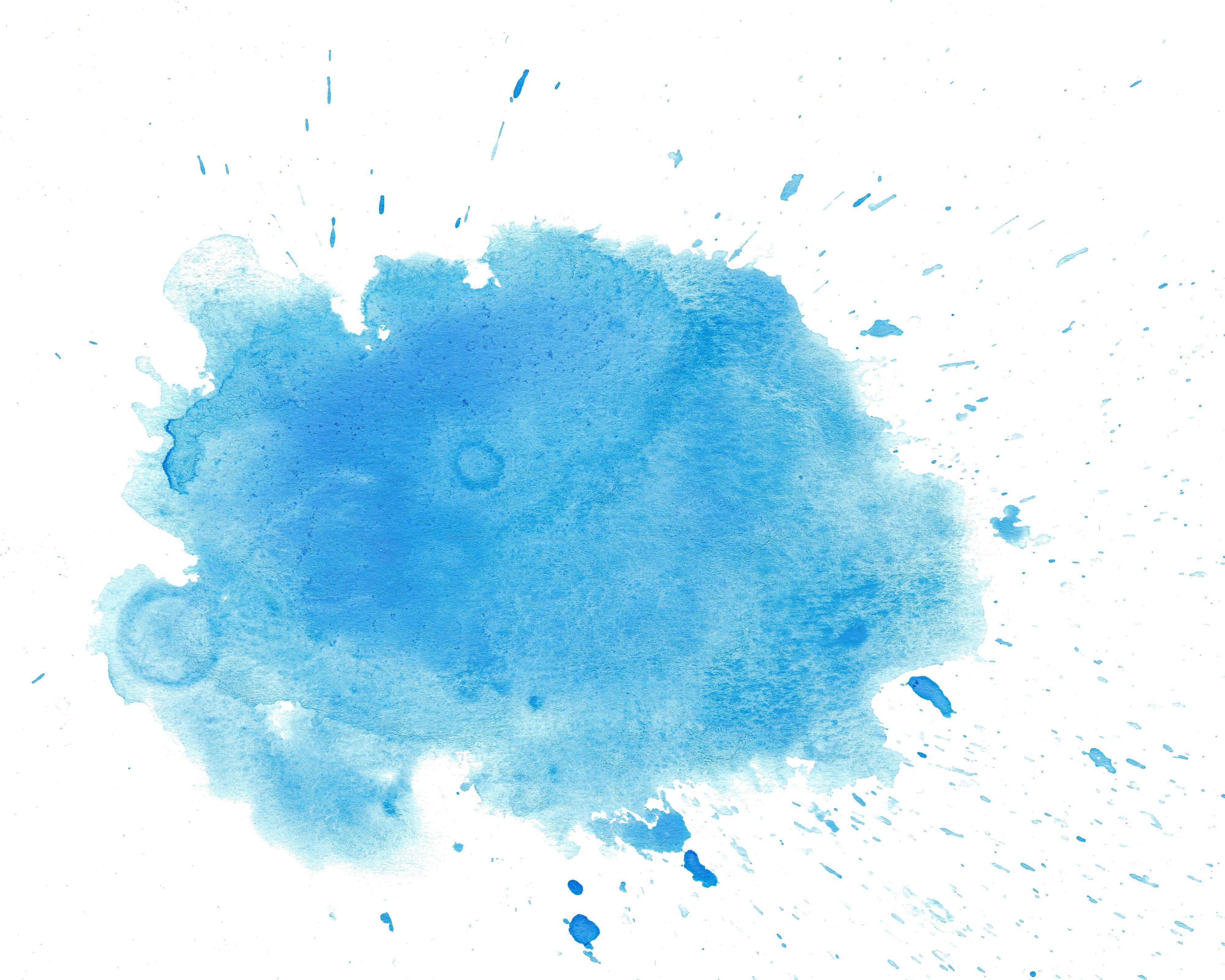 4000x3200 Blue Cloud Watercolor Wash Background