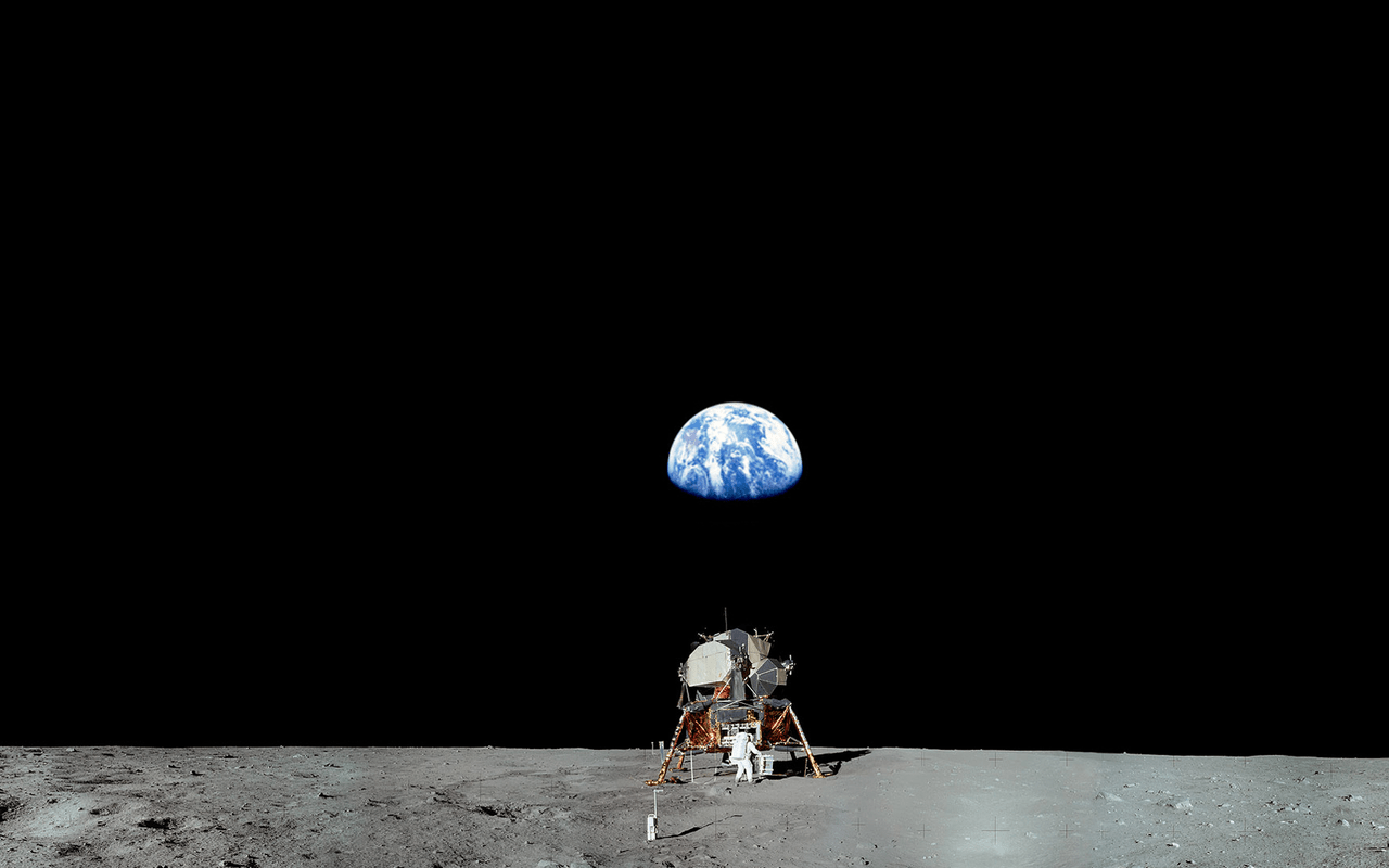 1280x800 Earth from the Moon Wallpaper