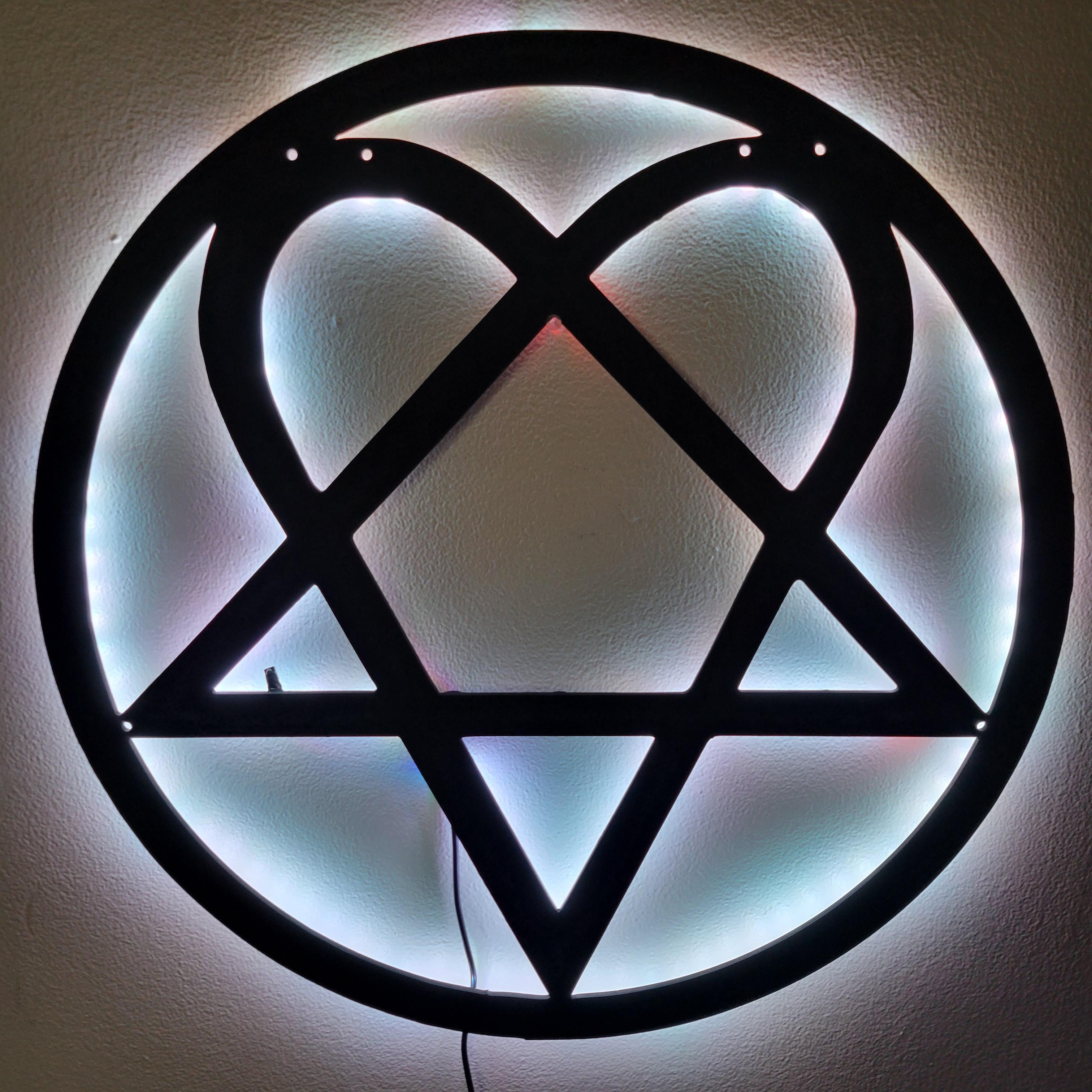 3024x3024 inch LED Heartagram light