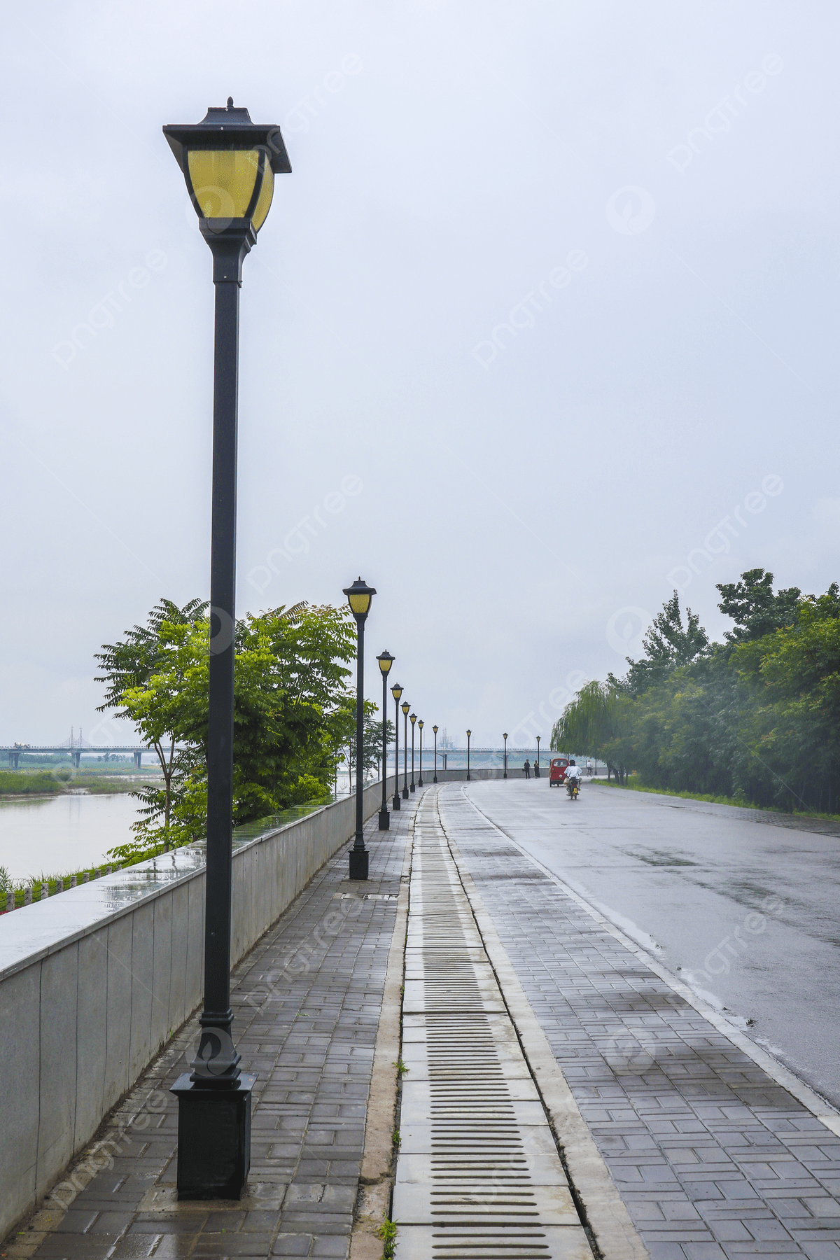 1200x1800 Street View Street Lamp Road After Rain