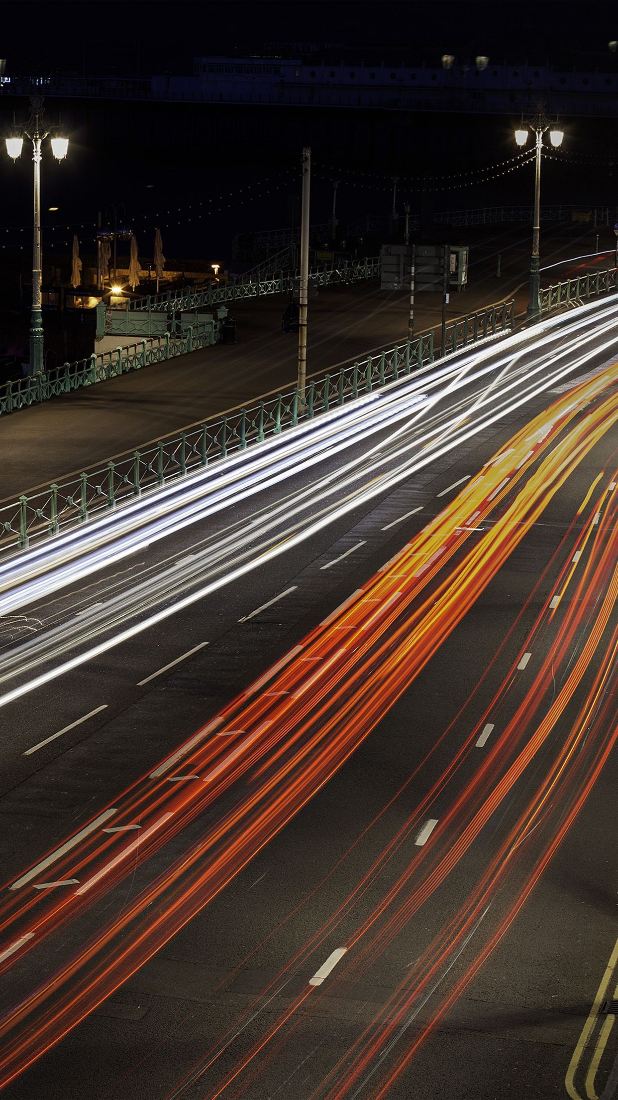 1242x2208 City Car Road Lights Night Love Dark