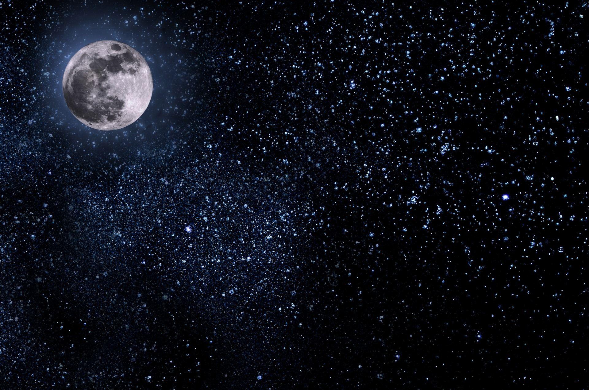 1920x1271 Stars and Moon Wallpaper