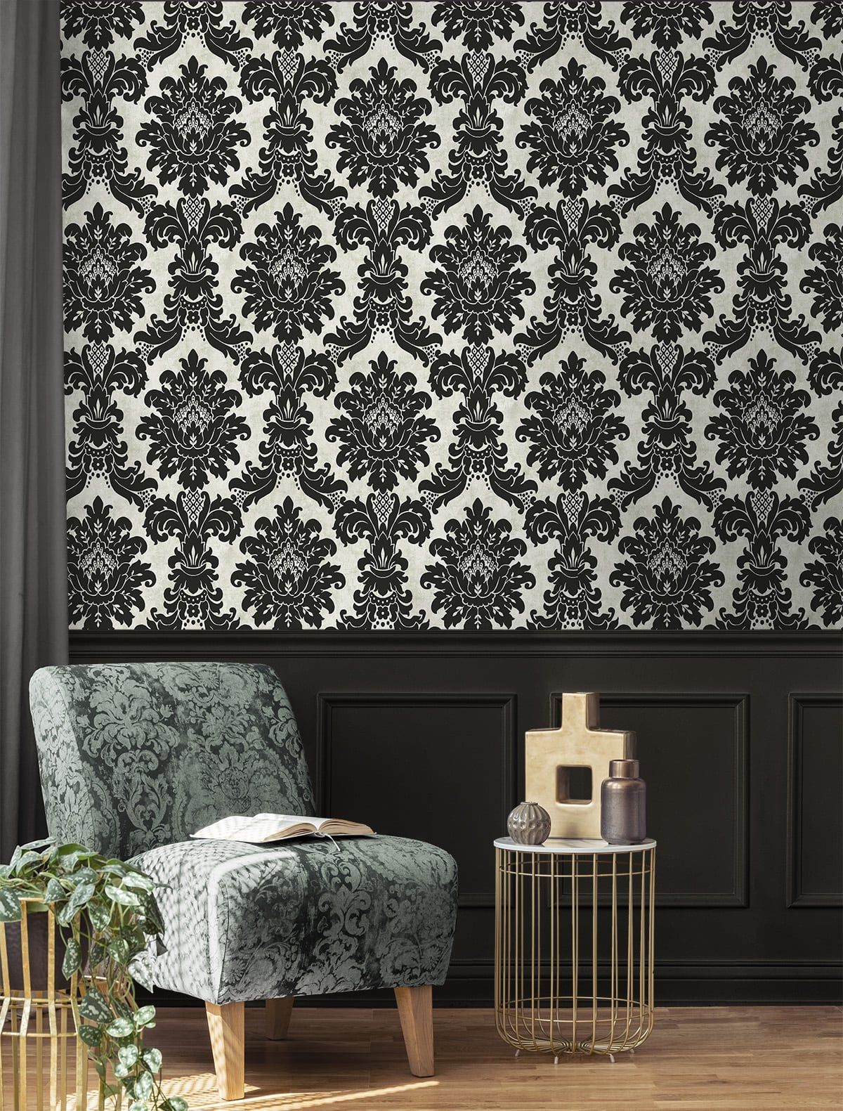1200x1581 Stoneycroft Classic Damask Wallpaper