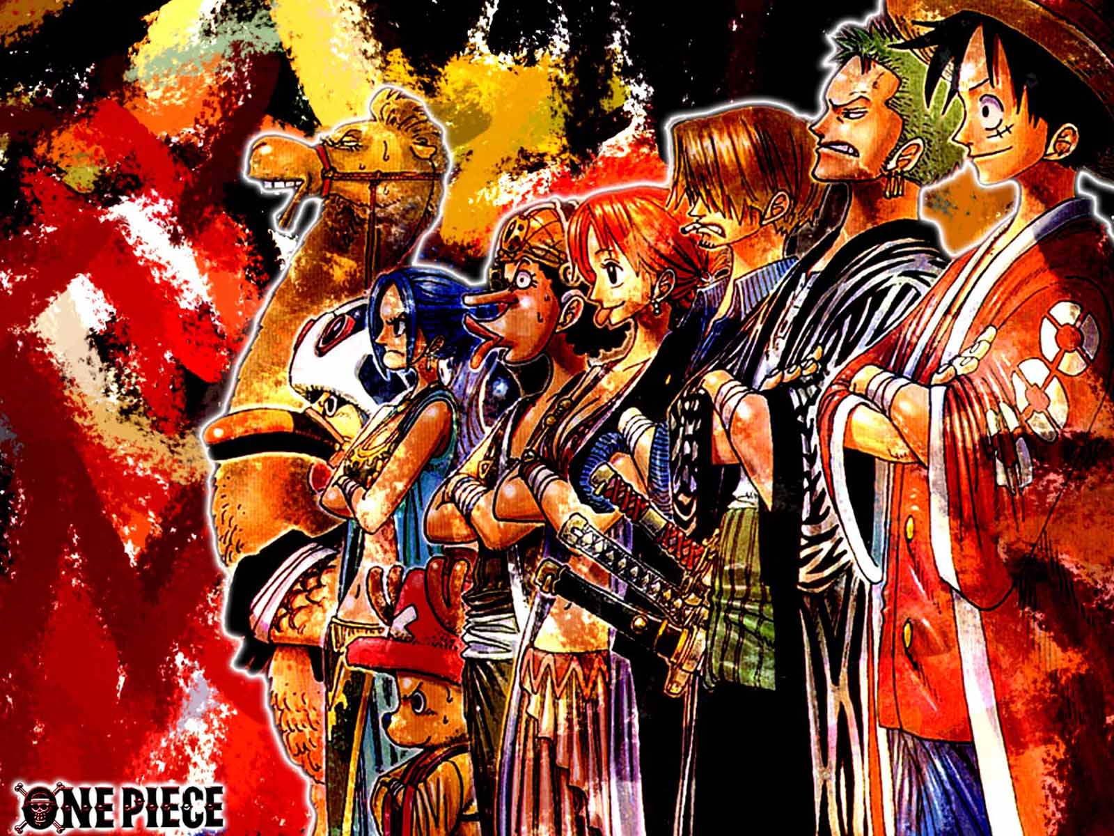 Straw Hat Pirates from One Piece Film Red 4K wallpaper download