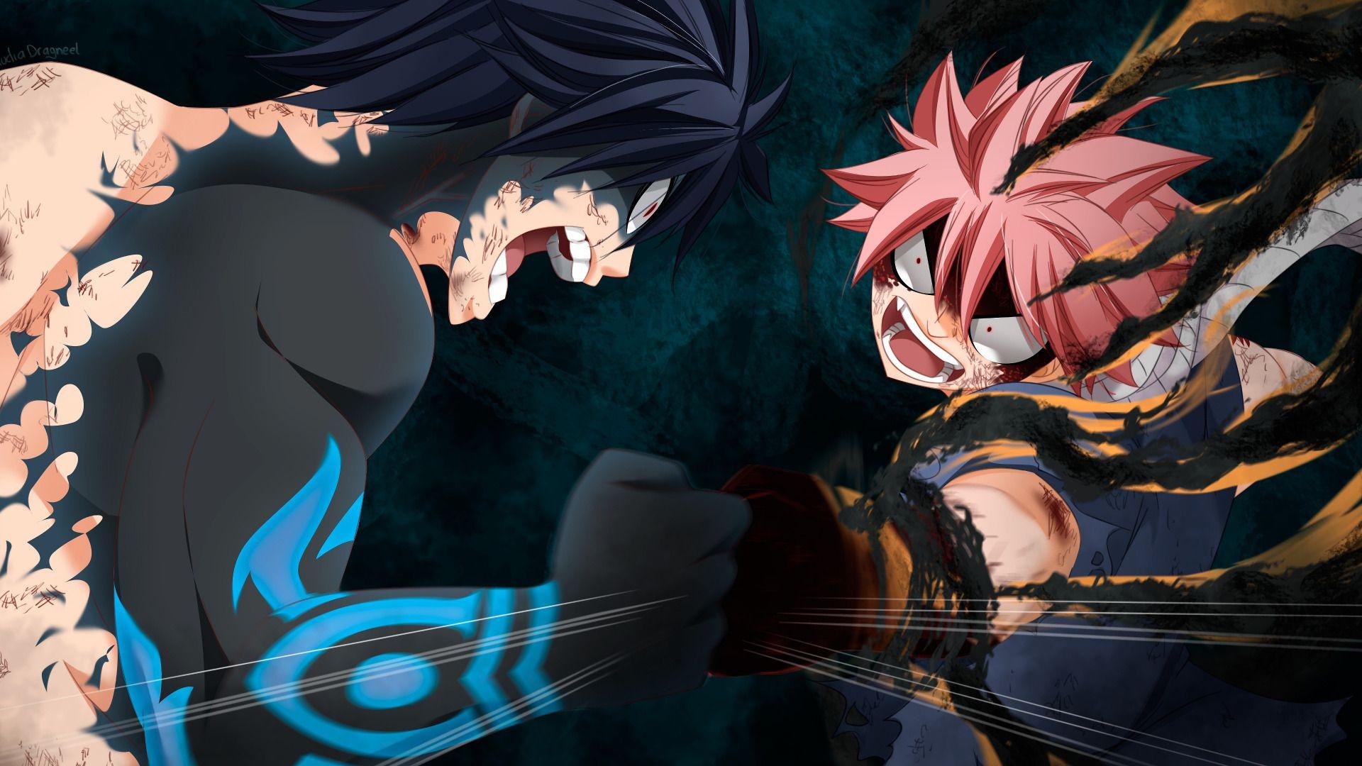 1920x1080 Wallpaper of Anime, Fairy Tail, Gray Fullbuster, Natsu