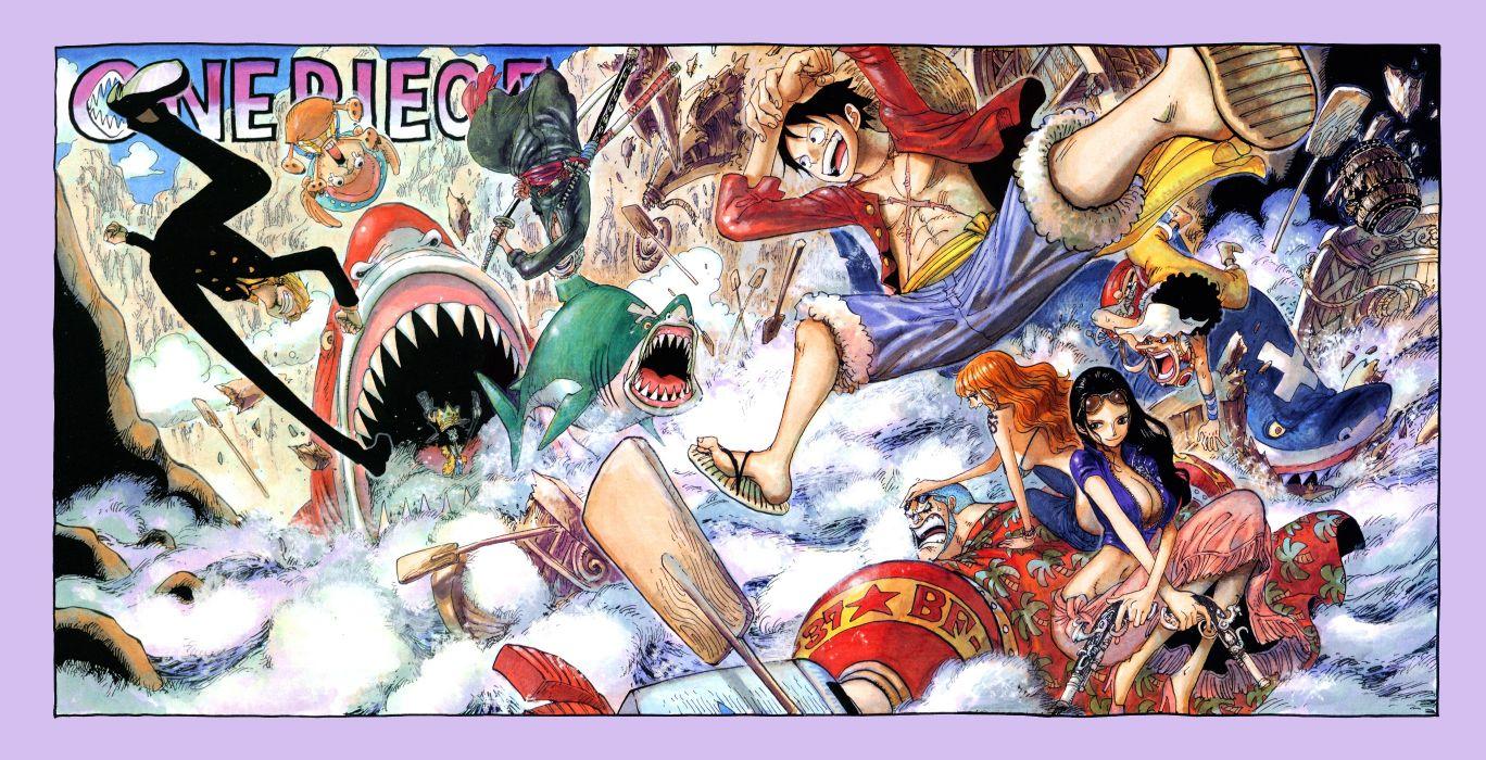 1368x700 One Piece (anime) manga Strawhat pirates wallpaper