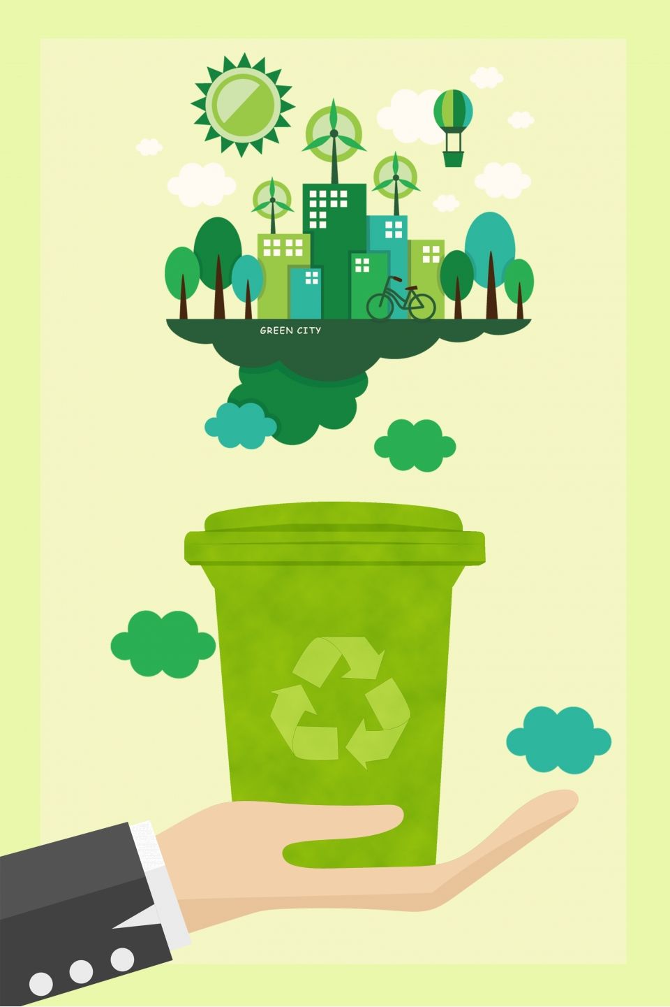 960x1441 Garbage Disposal Vector Environmental