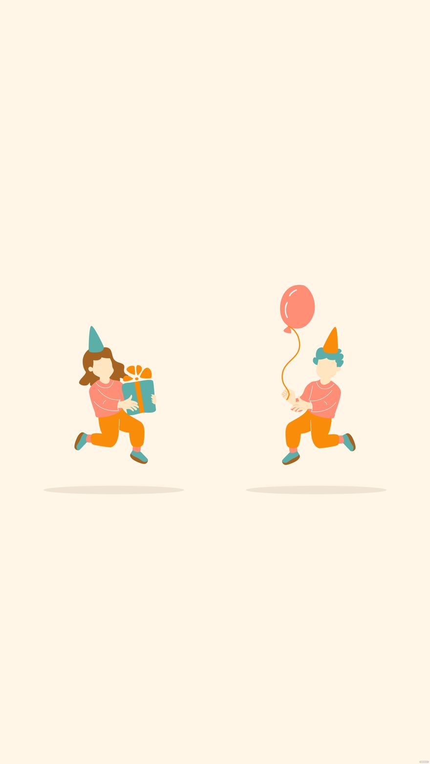 880x1564 Kids Happy Birthday Mobile Background