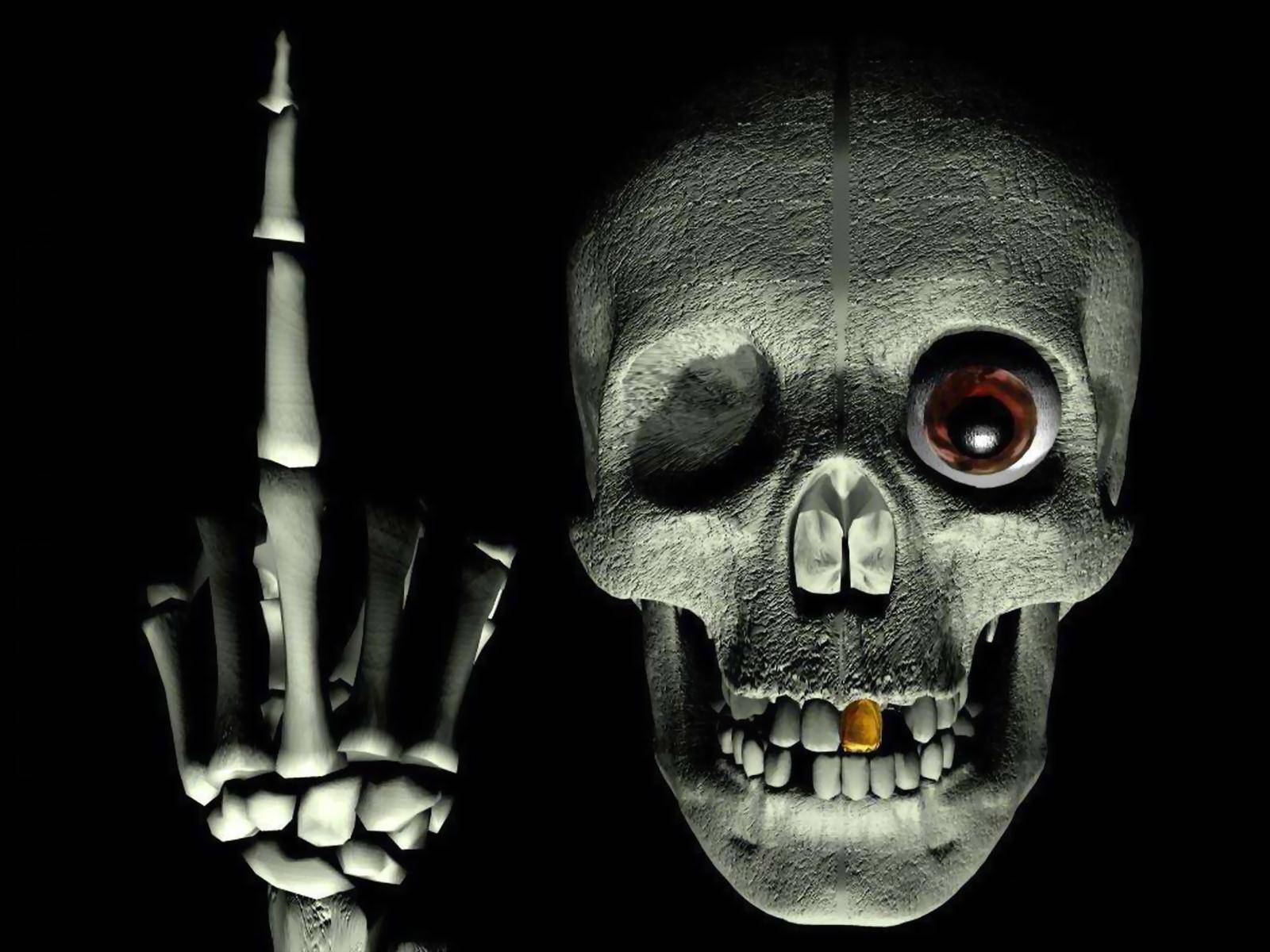 1600x1200 Dark Skull Wallpaper