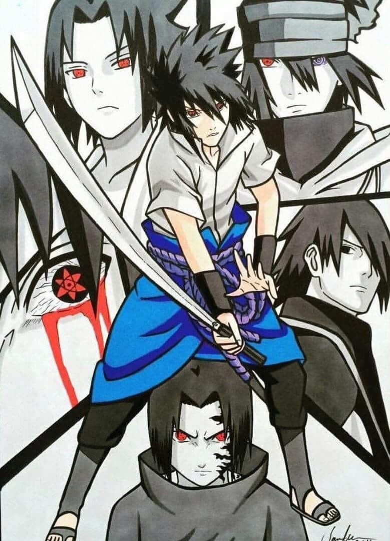 779x1080 Sasuke Uchiha Evolution Collage ❤️❤️❤️
