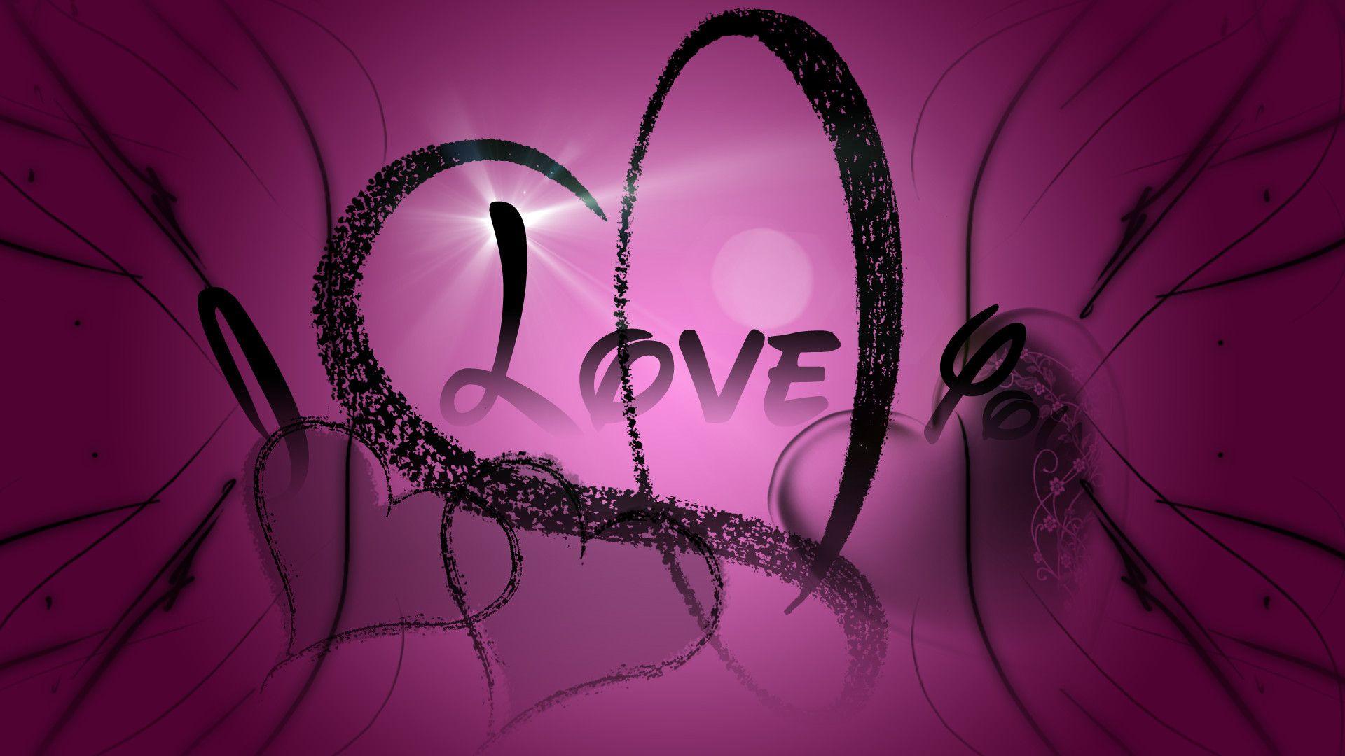 1920x1080 Pink Love Heart Background