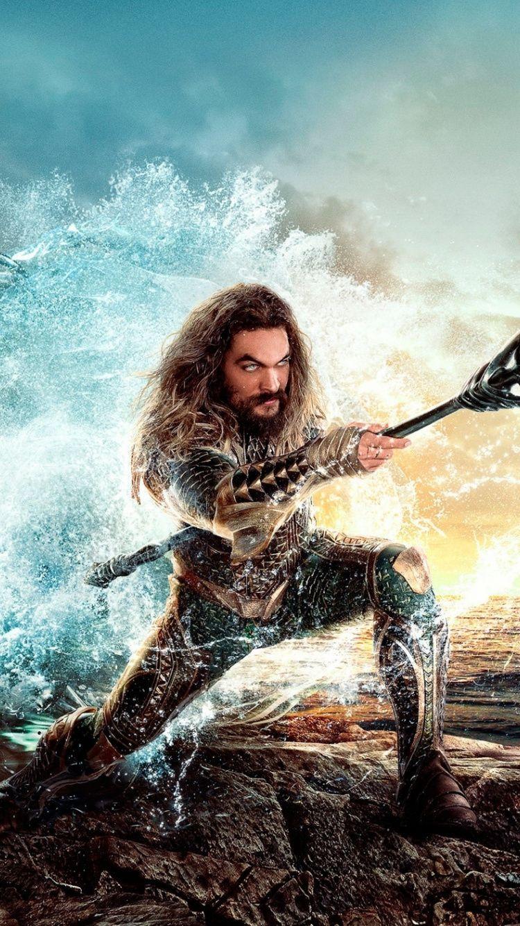 750x1334 Download 750x1334 wallpaper aquaman, jason momoa, justice