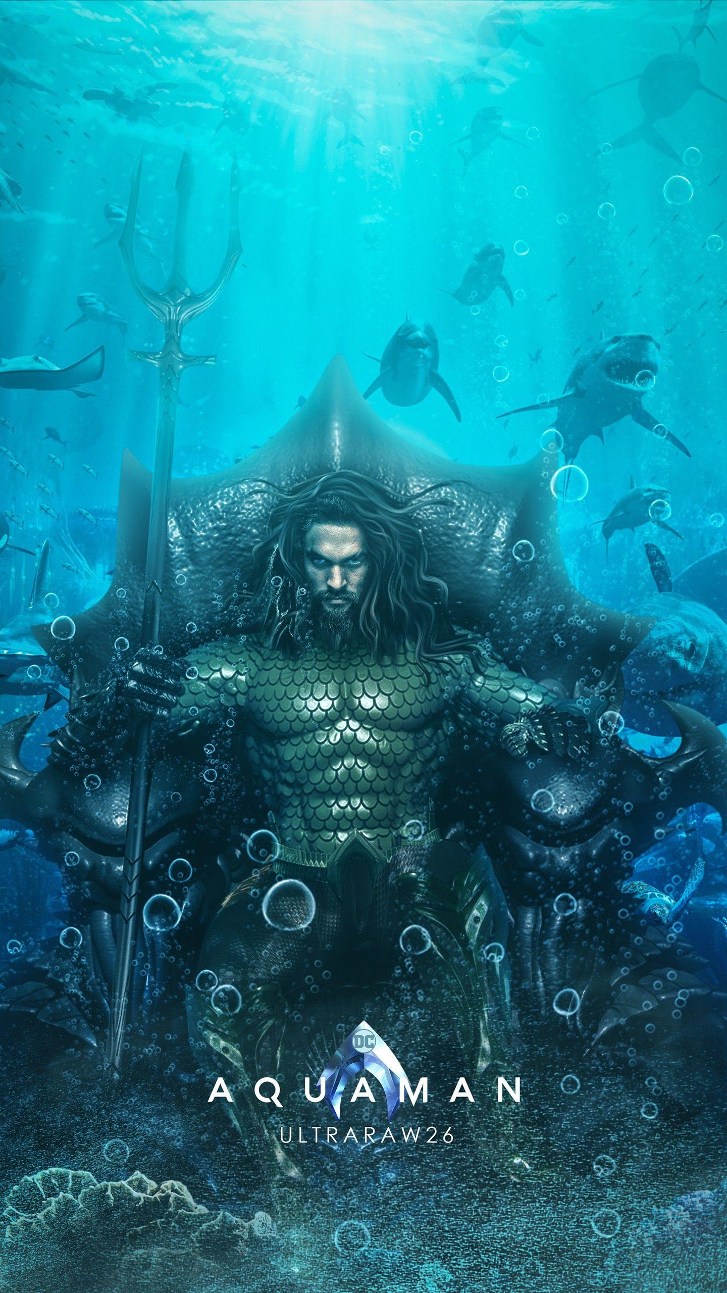 1440x2560 Aquaman Artwork Wallpaper