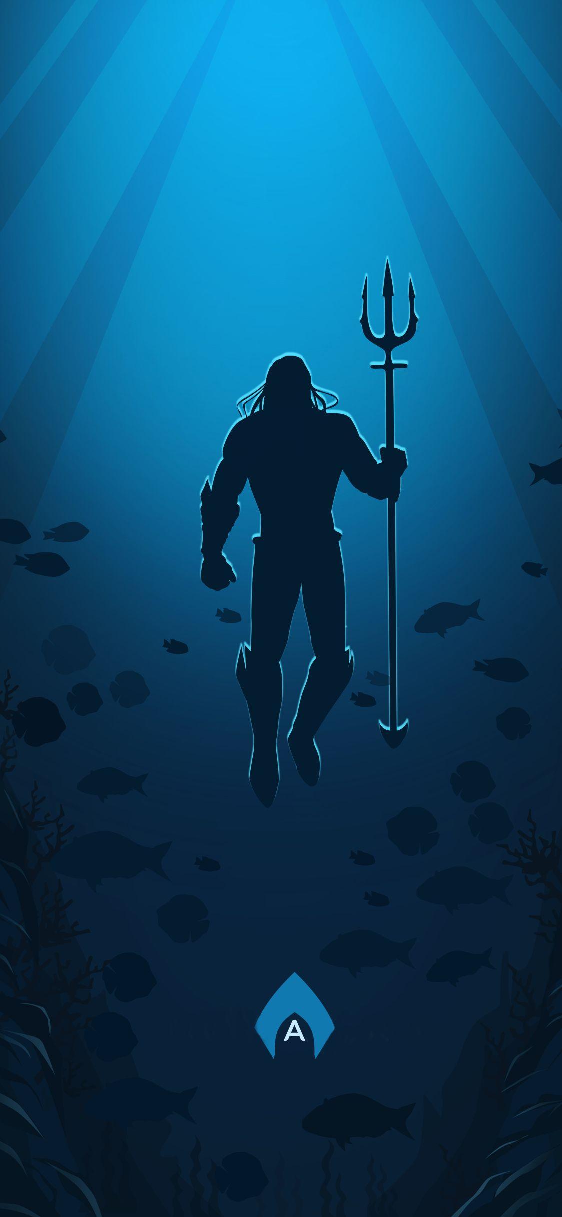 1125x2436 Aquaman Minimalist Poster iPhone XS, iPhone 10