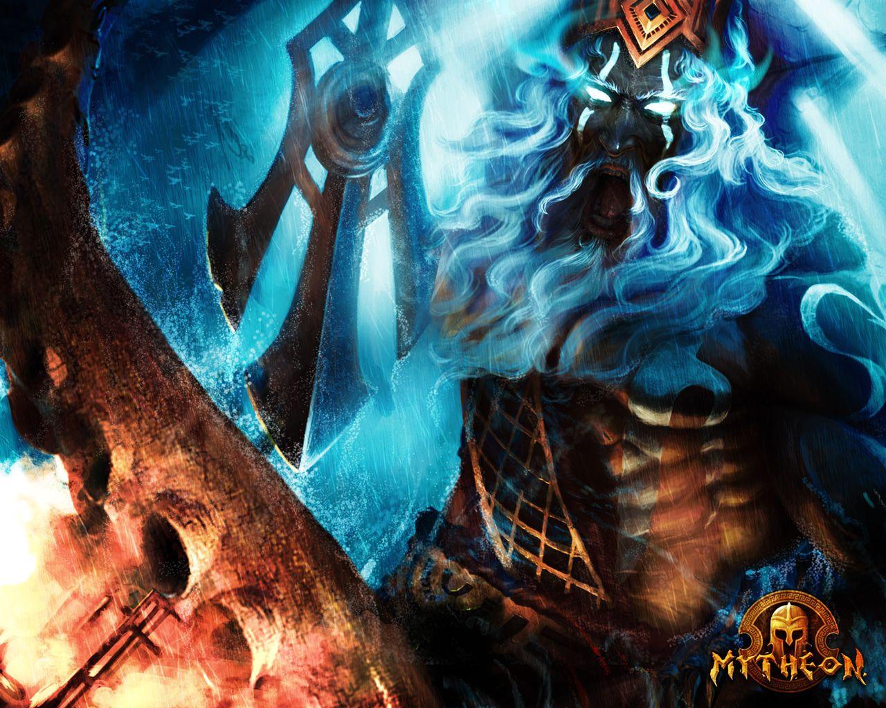 1280x1024 Greek Poseidon- Free Mytheon Wallpaper Gallery Game