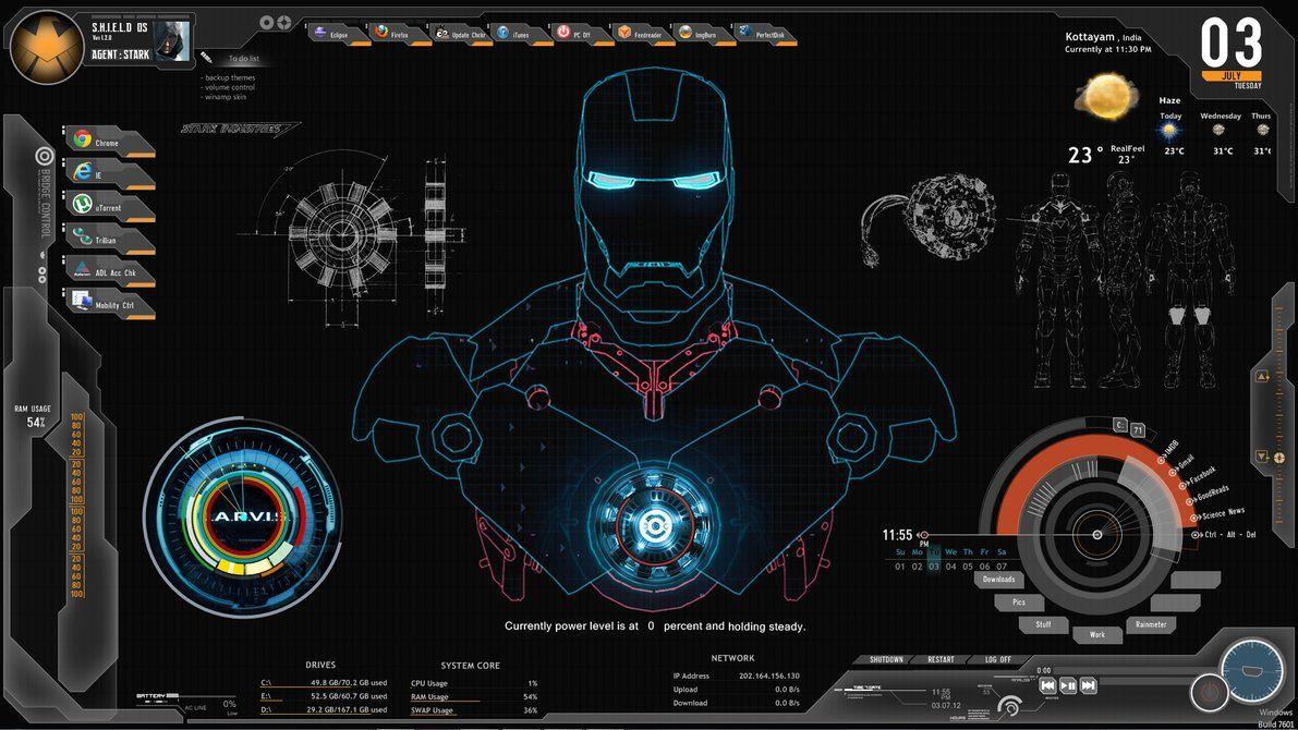 1191x670 Iron Man Jarvis Wallpaper Free > Minionswallpaper