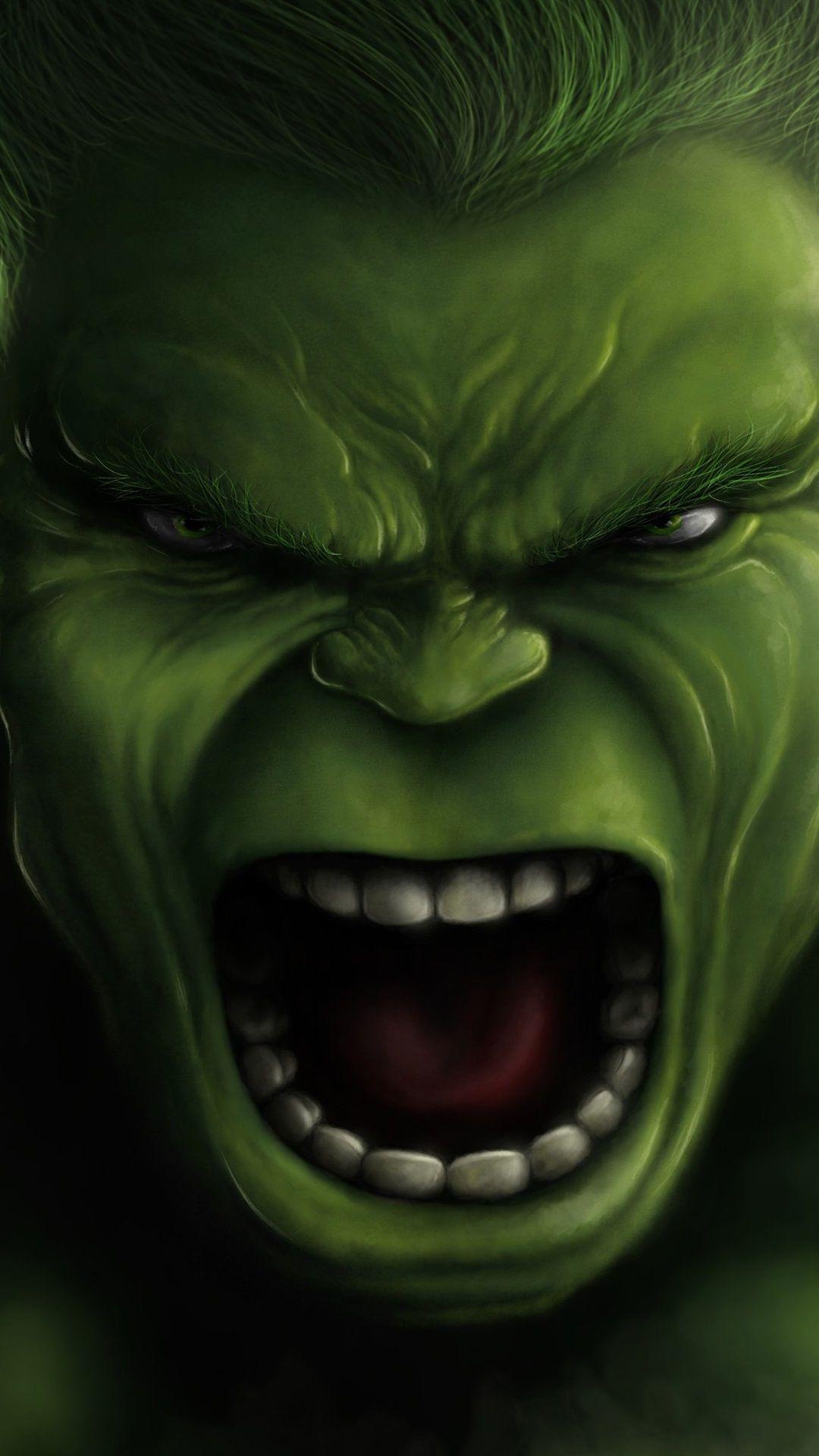 1080x1920 The Hulk, Face, Marvel Comics, Art Picture 1080x1920 IPhone 8 7 6 6S Plus Wallpaper, Background, Picture, Image