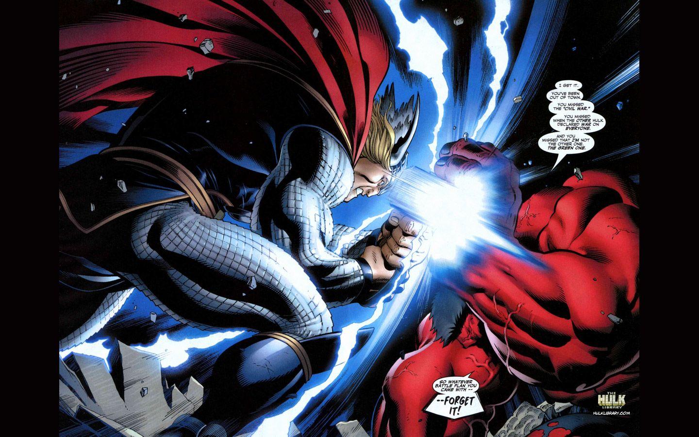 1440x900 Red Hulk Vs Thor Wallpaper Download