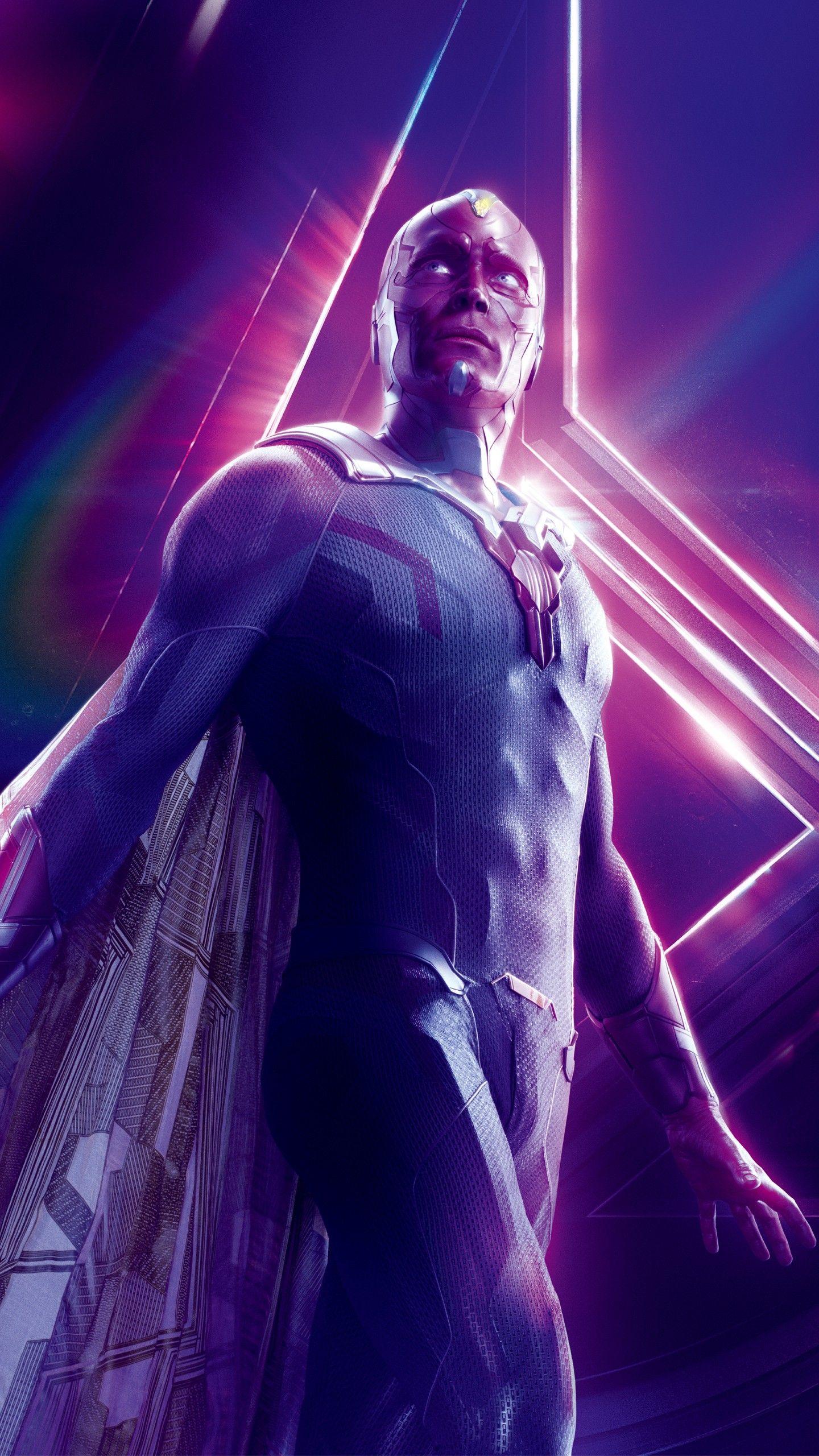 1440x2560 Paul Bettany as Vision in Avengers Infinity War 4K 8K