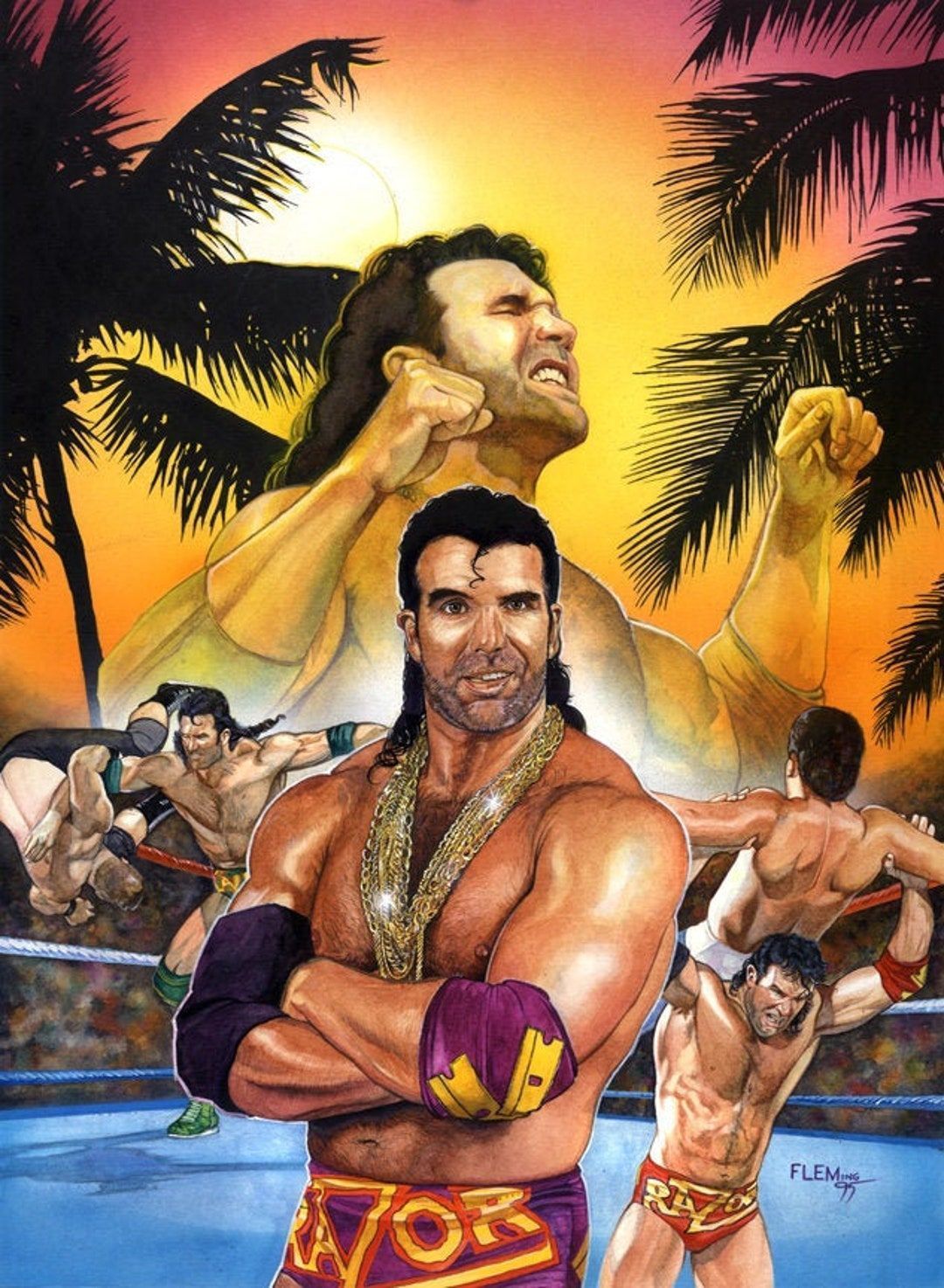 1080x1474 RAZOR RAMON WWE Signed Print