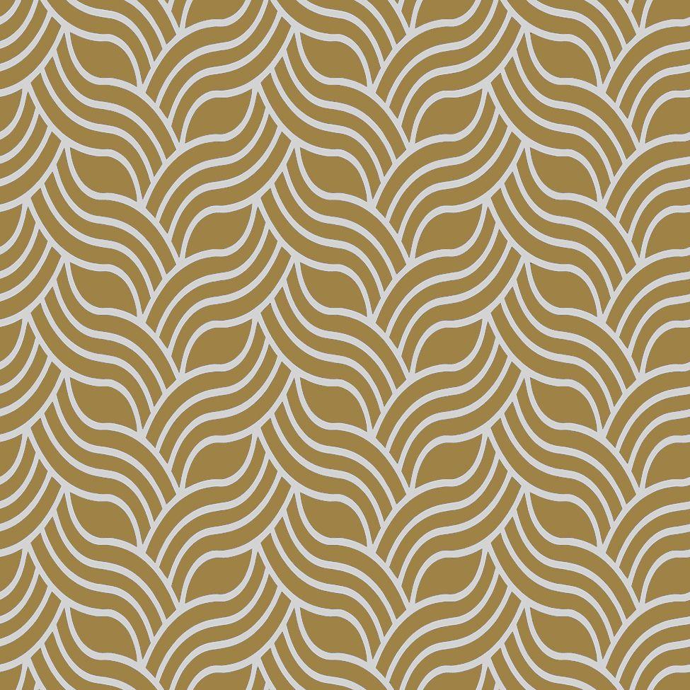 975x975 Classic Wallpaper Precious Silks Art Deco Silver and Gold Muriva