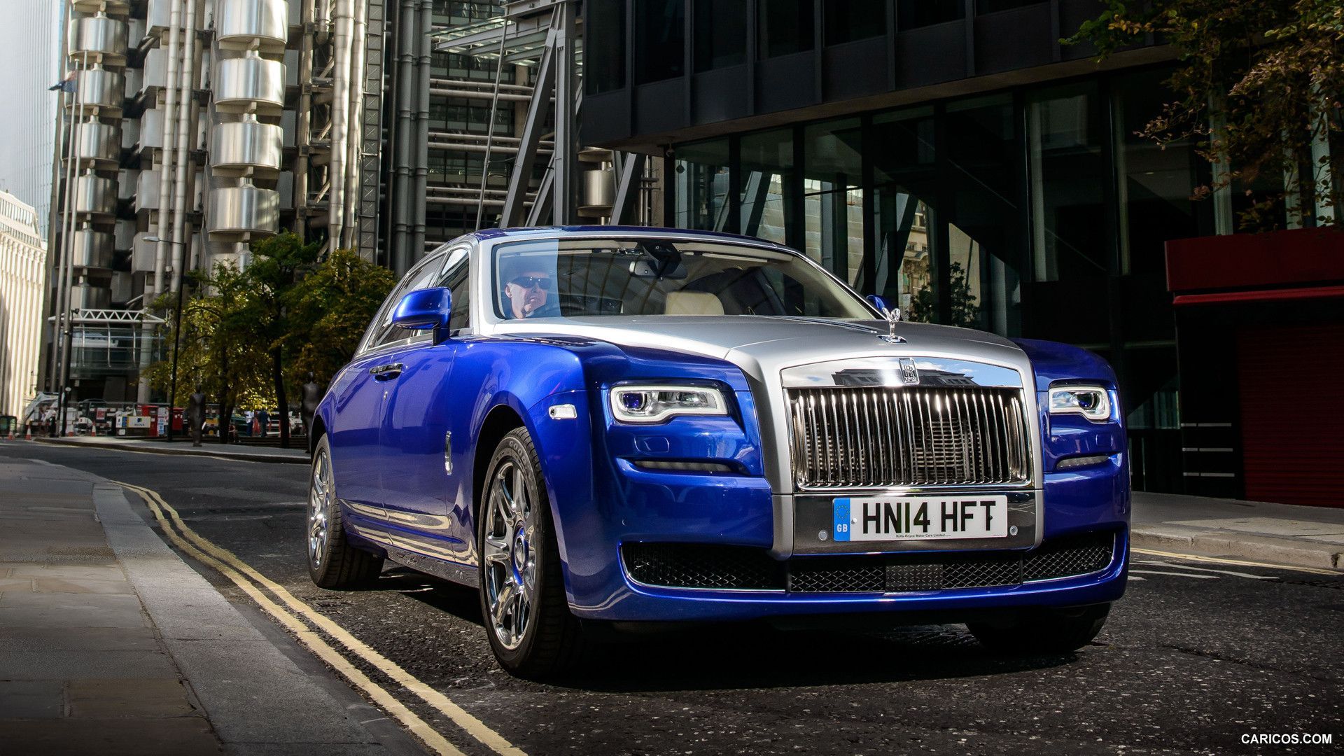1920x1080 Blue Rolls Royce Wallpaper