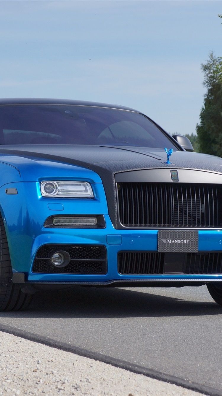 750x1334 Mansory Rolls Royce Wraith Blue