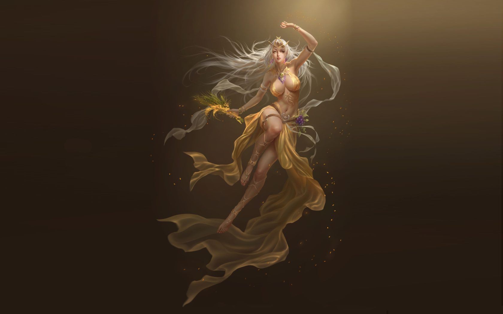 1680x1050 Goddess Demeter Angel Of The Harvest