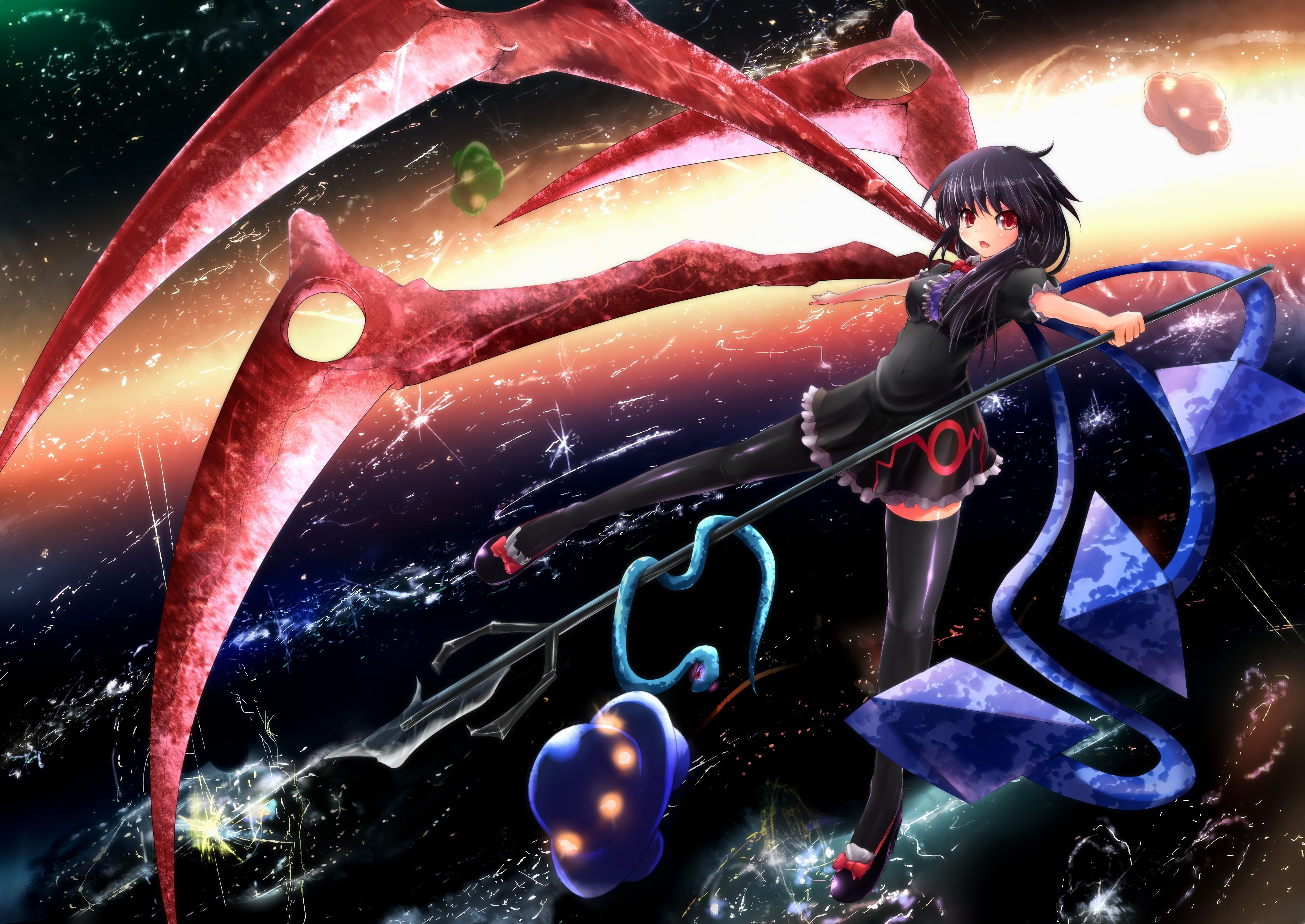 3541x2507 HD desktop wallpaper: Anime, Space