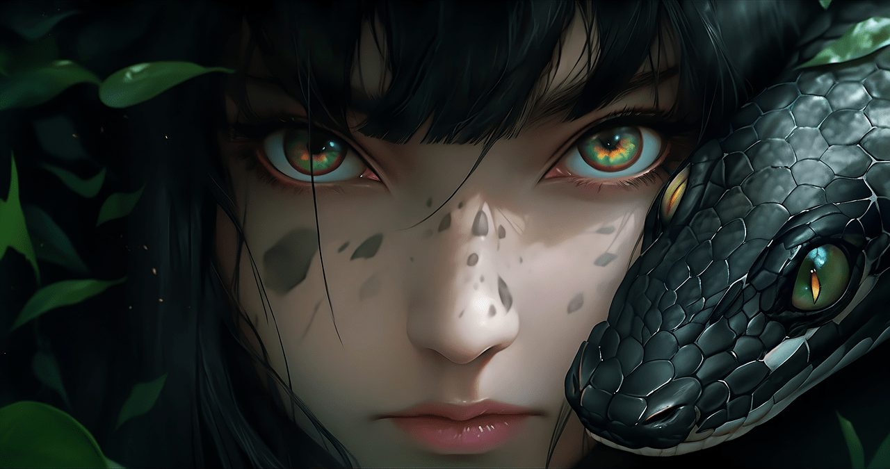 1280x675 Download Ai Generated Woman Snake