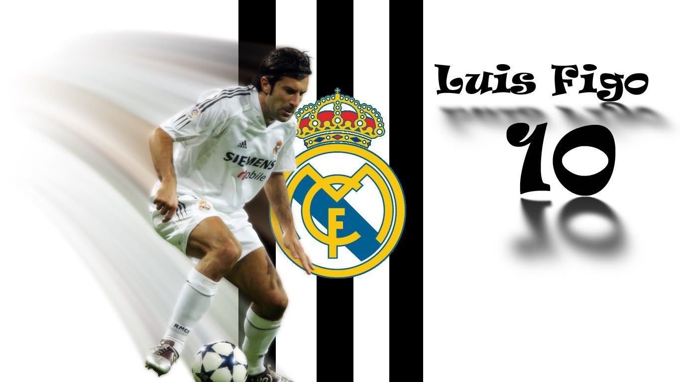 1366x768 Luis Figo Football Wallpaper
