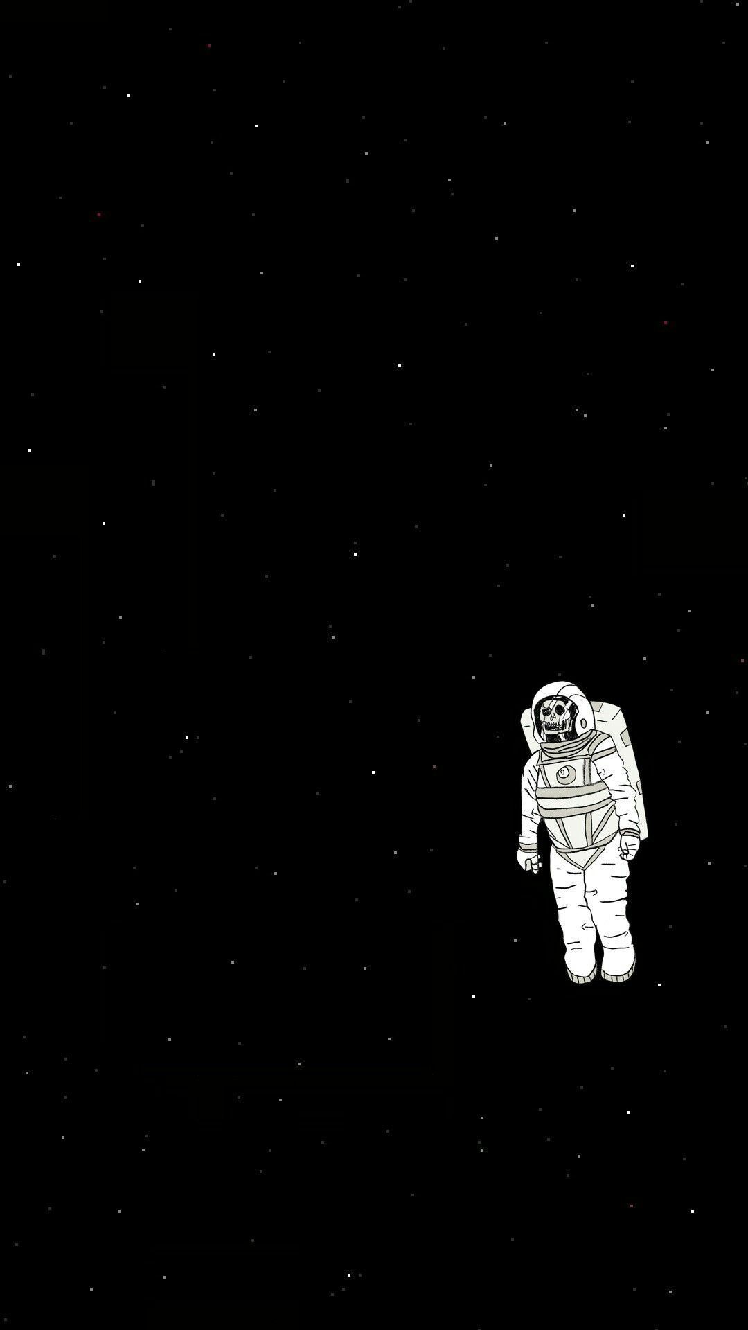 1080x1920 Psychedelic astronaut jellyfish black