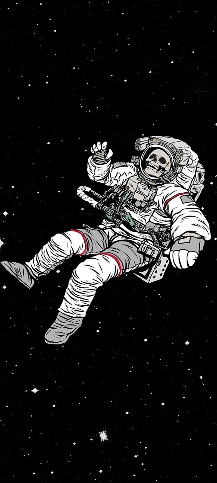 720x1600 Sci Fi, Skull, Space Suit, Astronaut