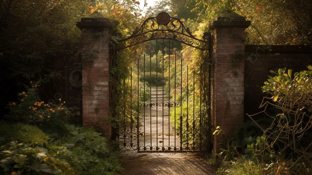 1200x673 Garden Background, Garden Gate Picture