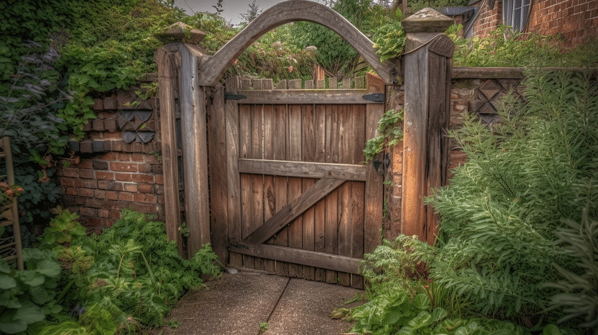 1200x673 Gate To The Garden With A Lot Of Plants