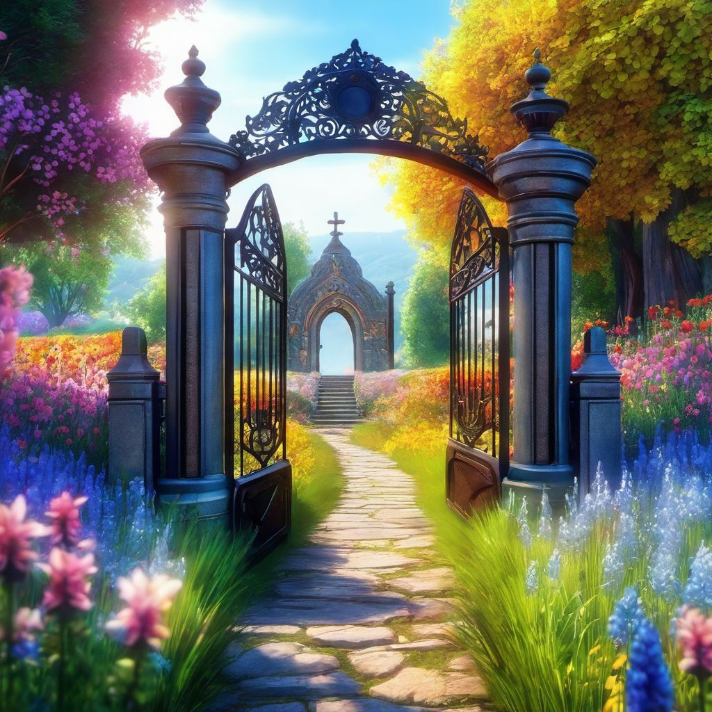 1024x1024 Heaven Gates Rose Shaped Clouds In