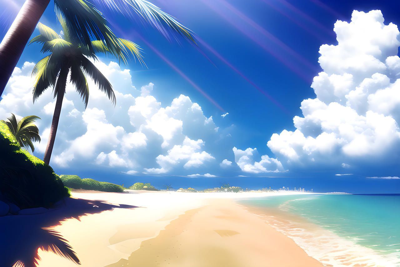 1280x854 NovelAI Island Paradise 4K Wallpaper