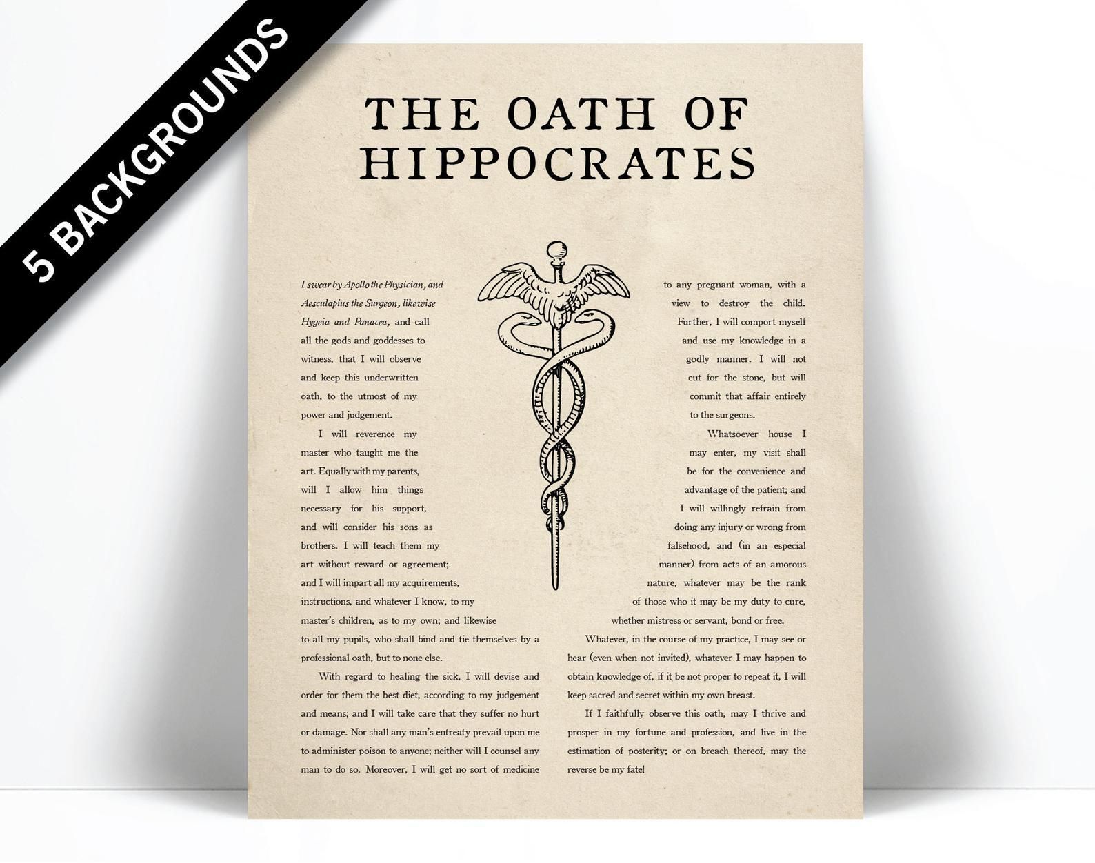 1588x1252 The Hippocratic Oath Art Print