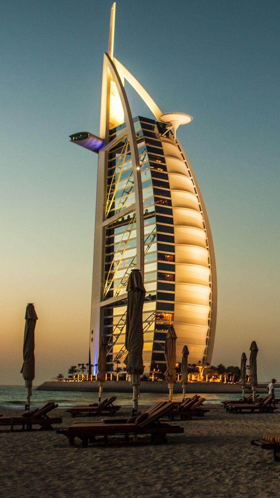 938x1668 Download wallpaper 938x1668 dubai, burj al arab, palm trees