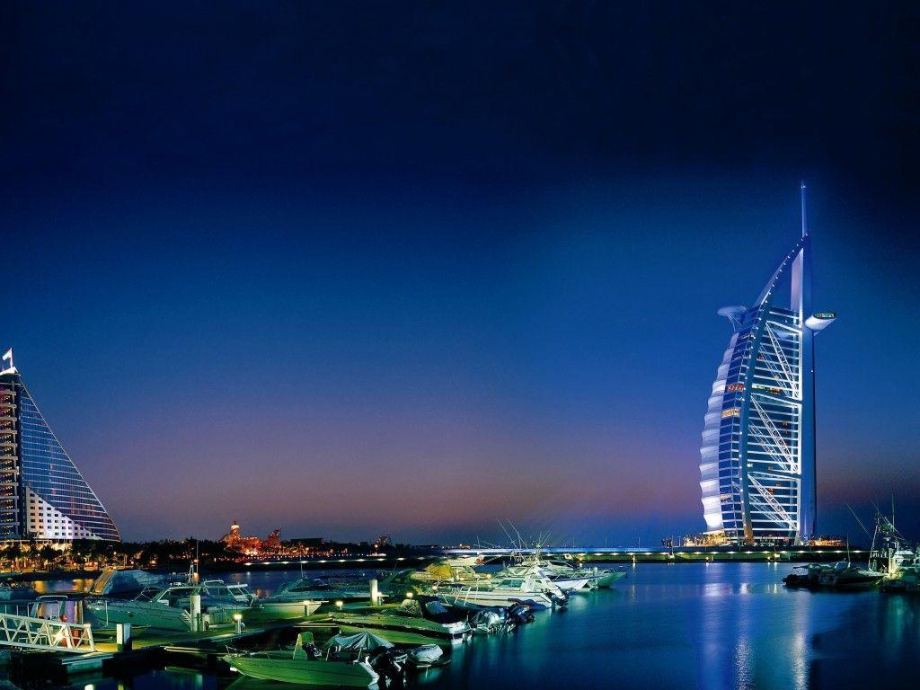 1024x768 Wallpaper Dubai, Jumeirah Beach Hotel, Burj Al Arab