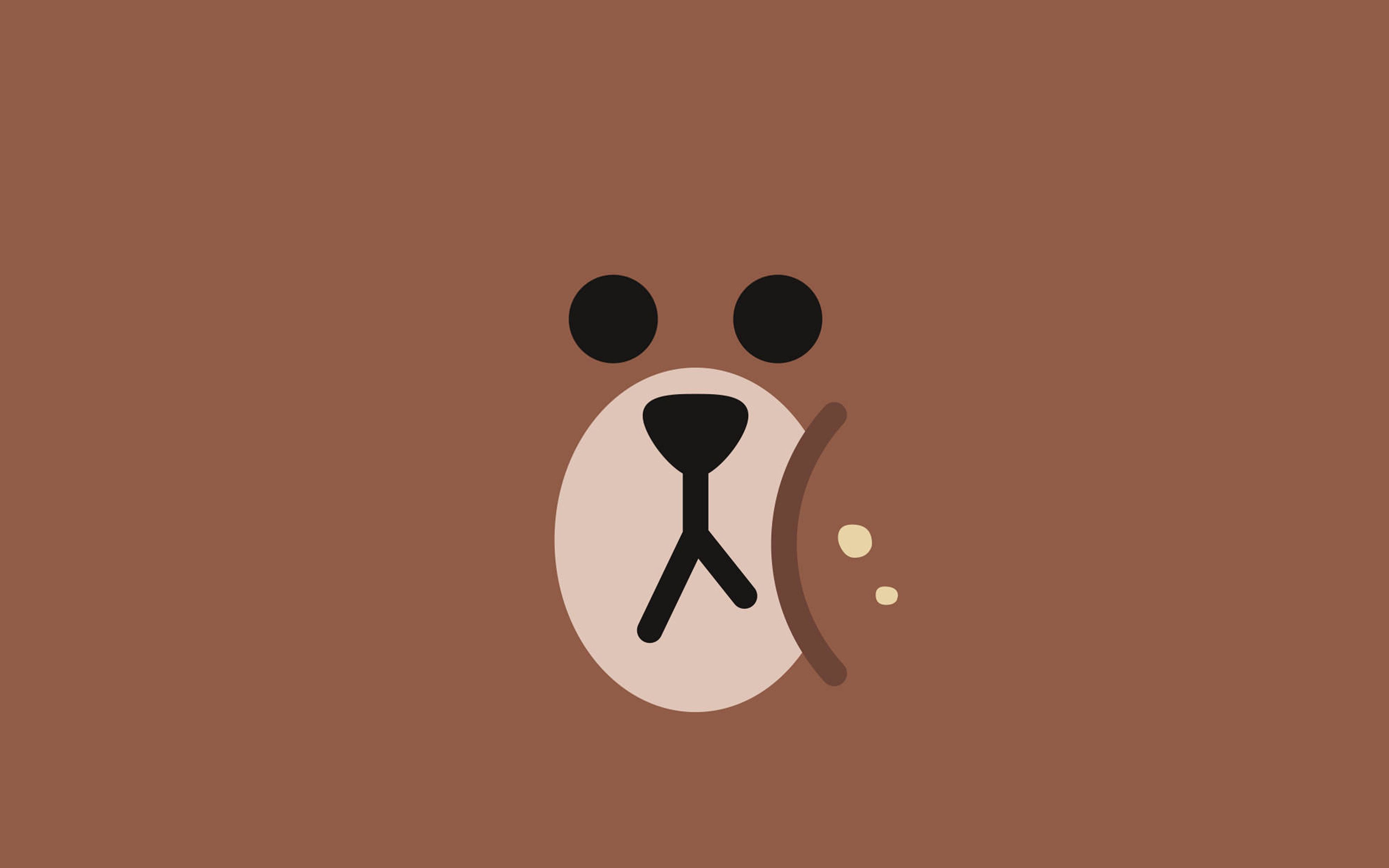 3840x2400 Chractor Cute Brown Illustration Art