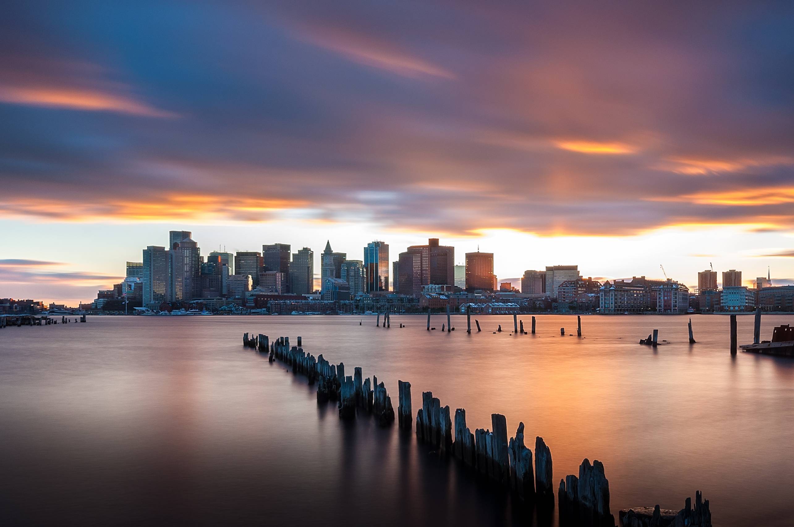 2569x1706 HD Boston Skyline Wallpaper