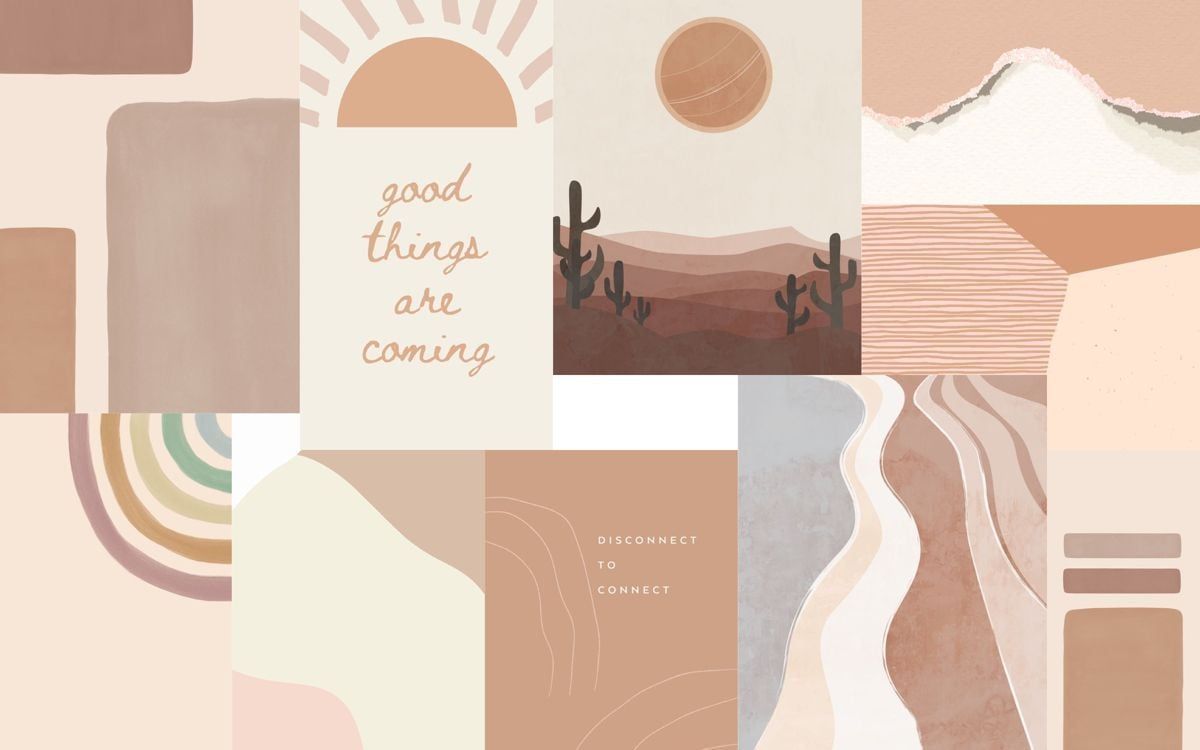 1200x750 Brown Macbook Aesthetic Wallpaper