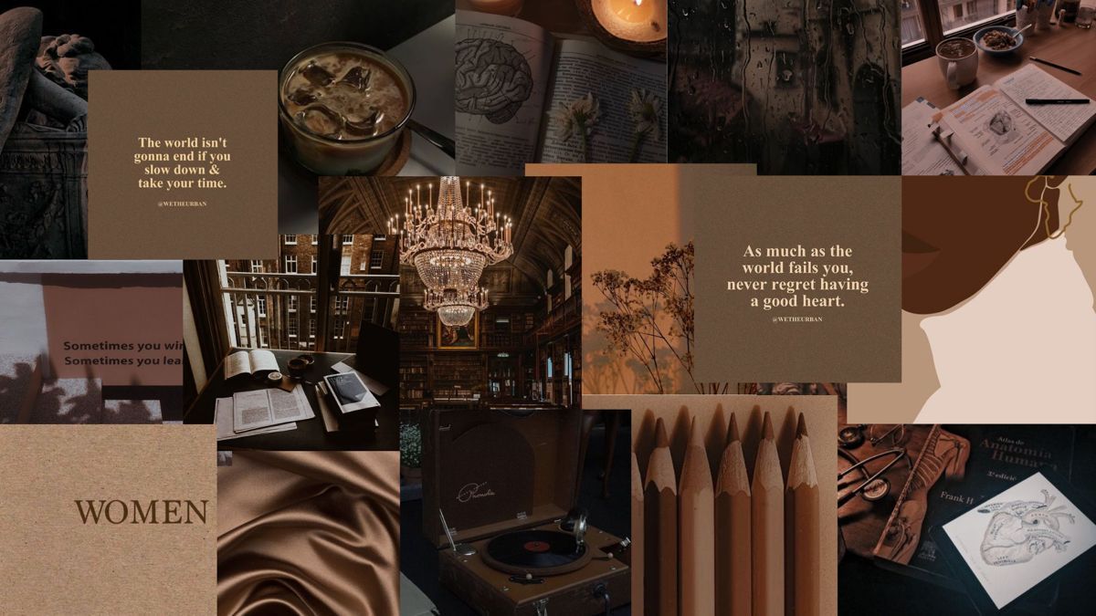 1200x675 Brown Aesthetic Wallpaper for Laptop