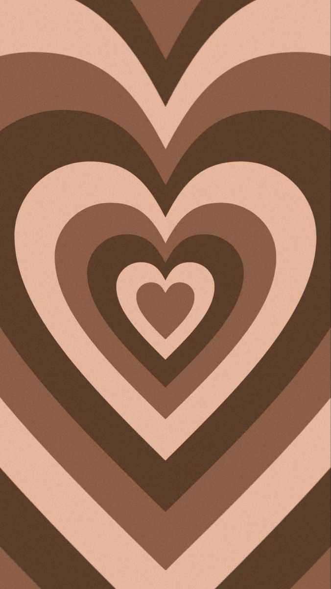 676x1200 Brown Heart Wallpaper