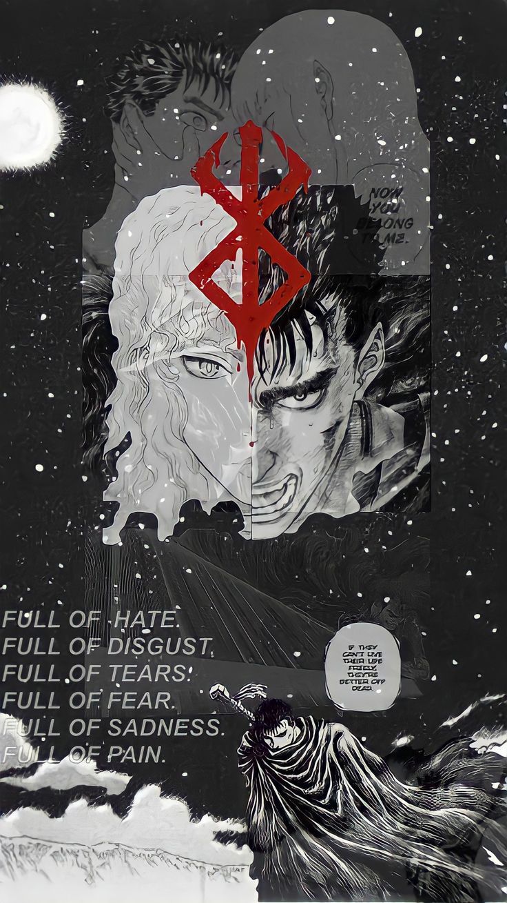 736x1309 Berserk, Anime wallpaper, Guts and griffith