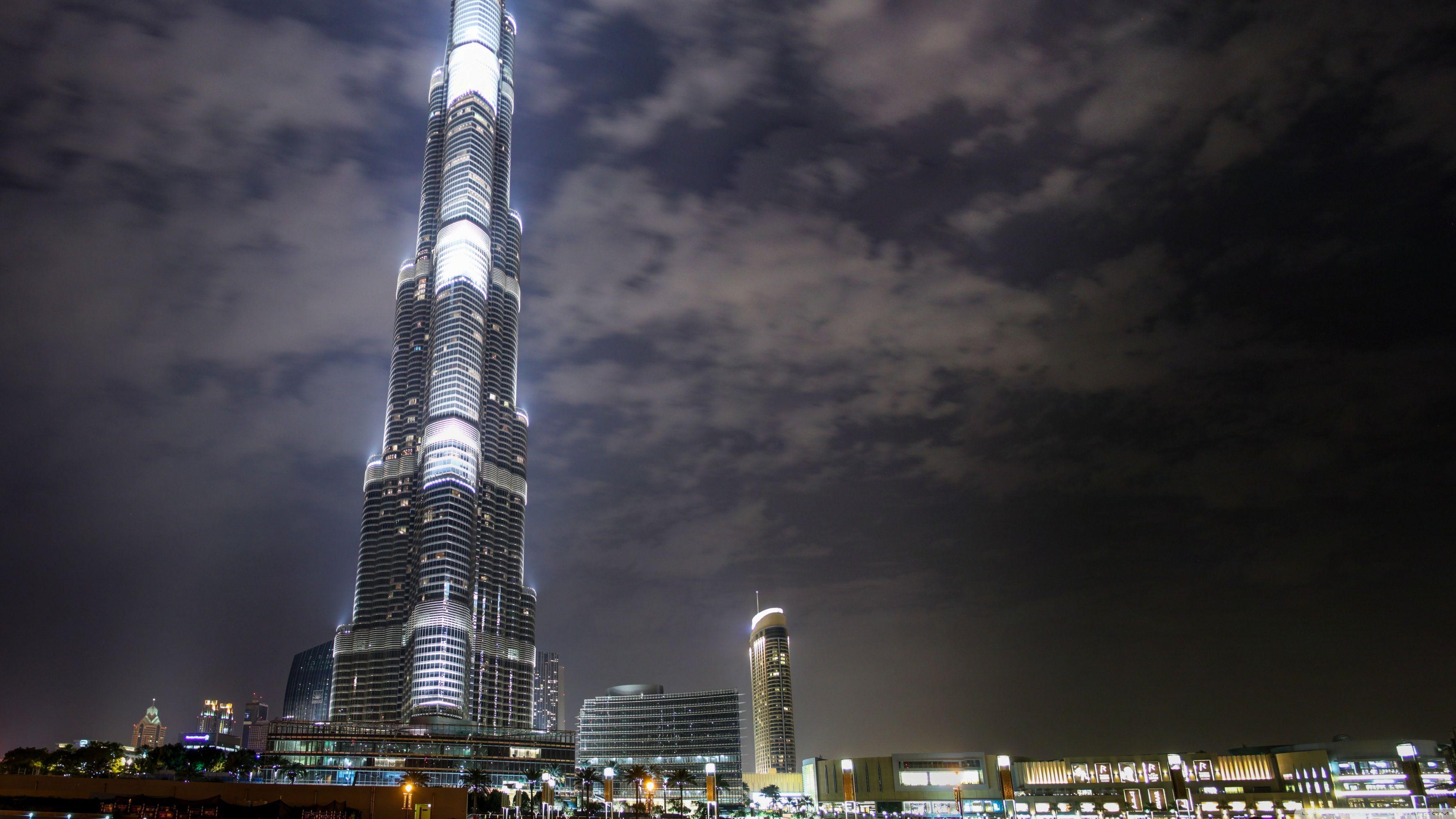 3554x1999 Burj Khalifa At Night ❤ Hình nền máy tính để bàn HD 4K cho 4K