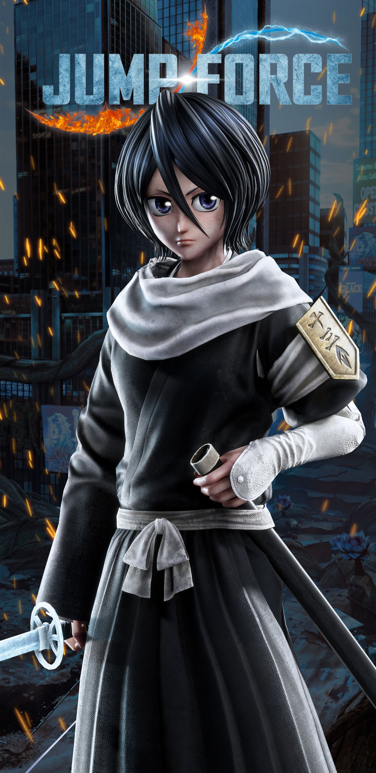1440x2960 Jump Force Rukia Wallpaper