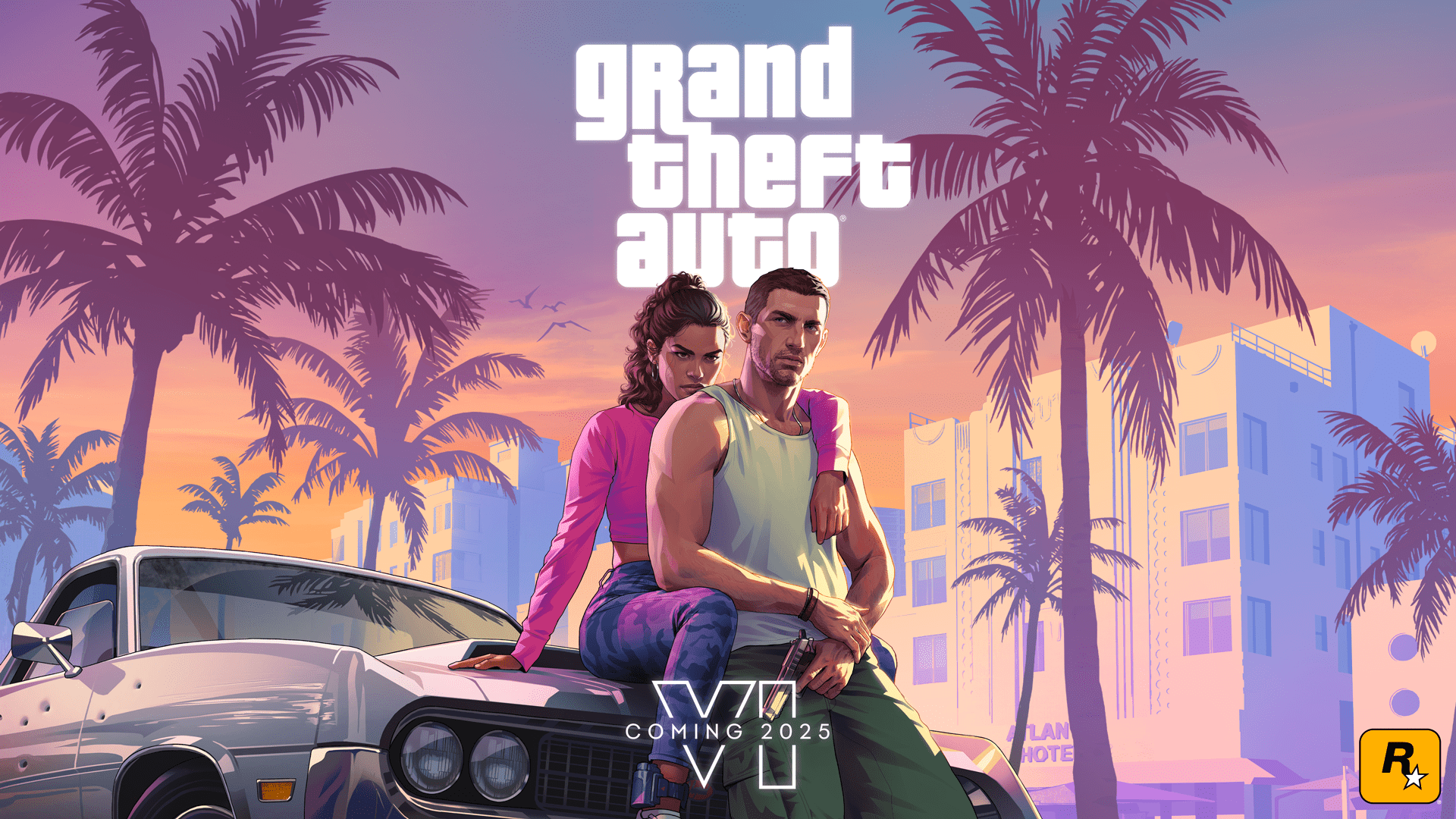 1920x1080 GTA 6 logo, artwork and wallpaper