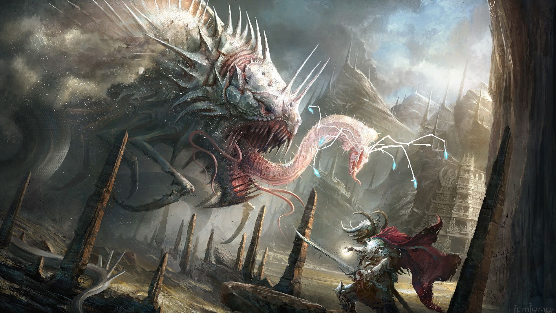 1920x1080 Hyborian Adventures Knight Monsters
